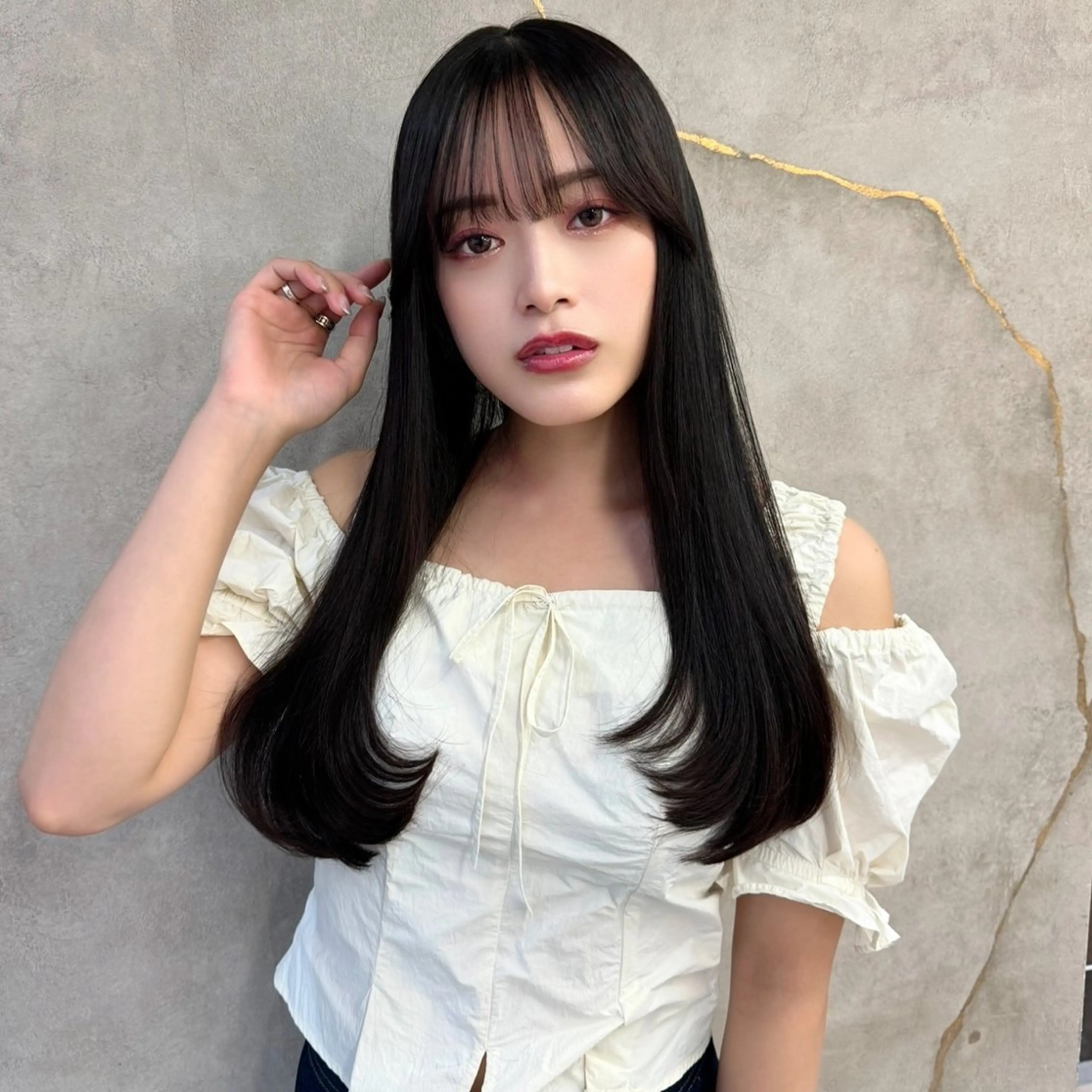 ロング カット ヘアカラー 縮毛矯正 トリートメント 池袋/韓国レイヤー /髪質改善🤍芹奈のヘアスタイル