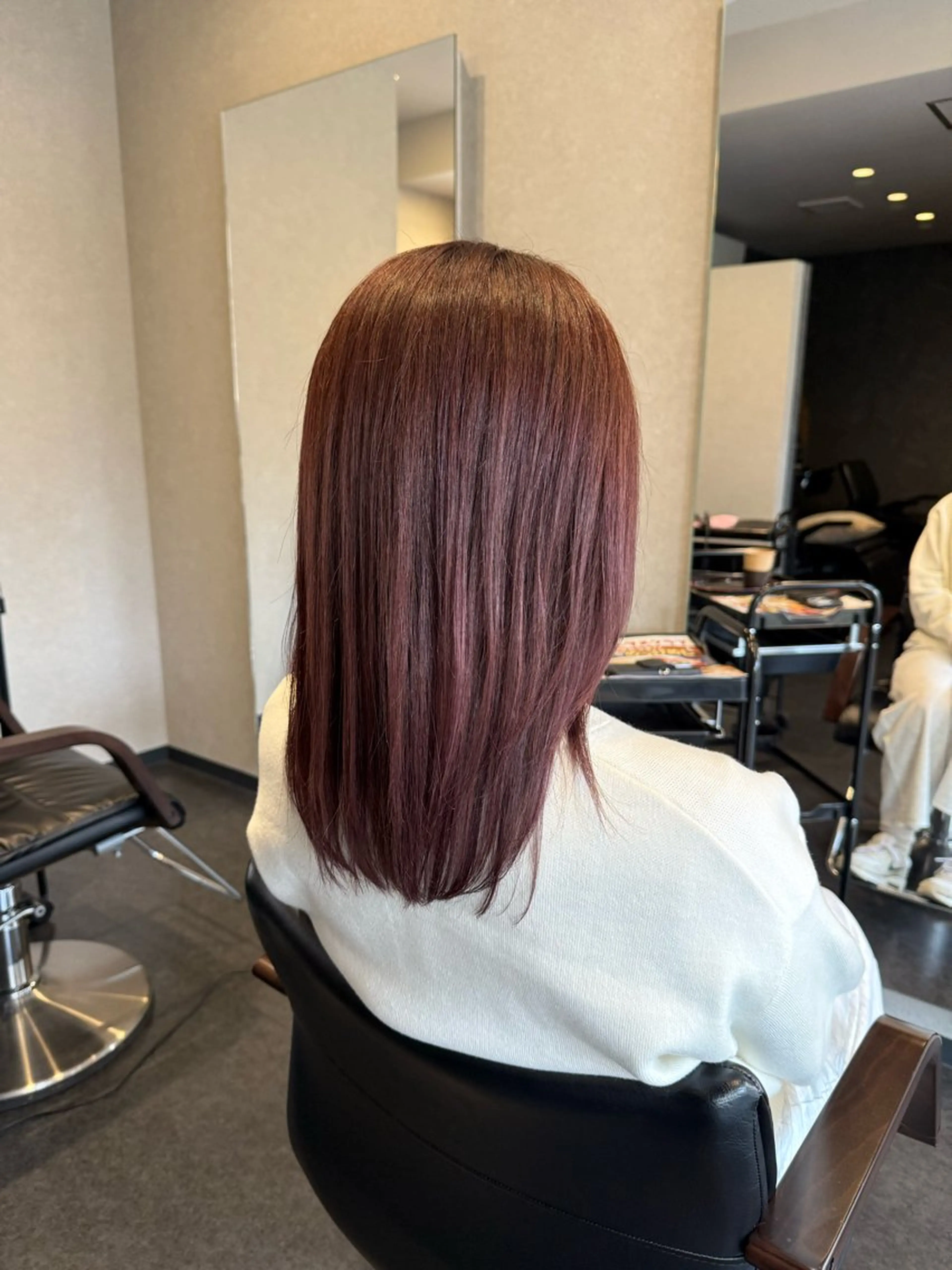 カラー アディクシーカラー ボルドーカラー カシス 透明感カラー ピンクカラー 髪質改善⚡️カラー 🍀武久 誠🍀のヘアスタイル