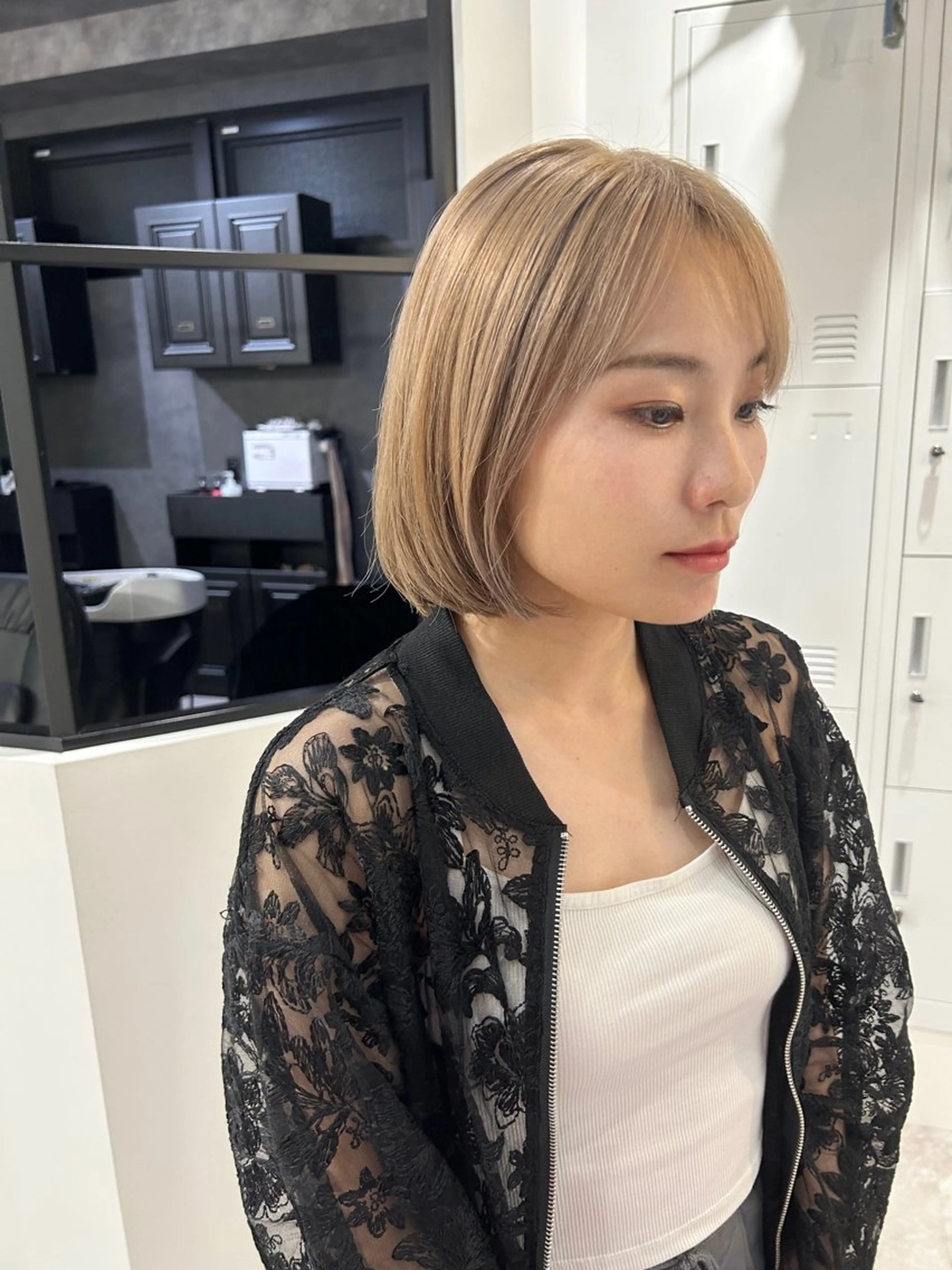 カラー 河野いずみ レイヤー/ボブ 🤍のヘアスタイル