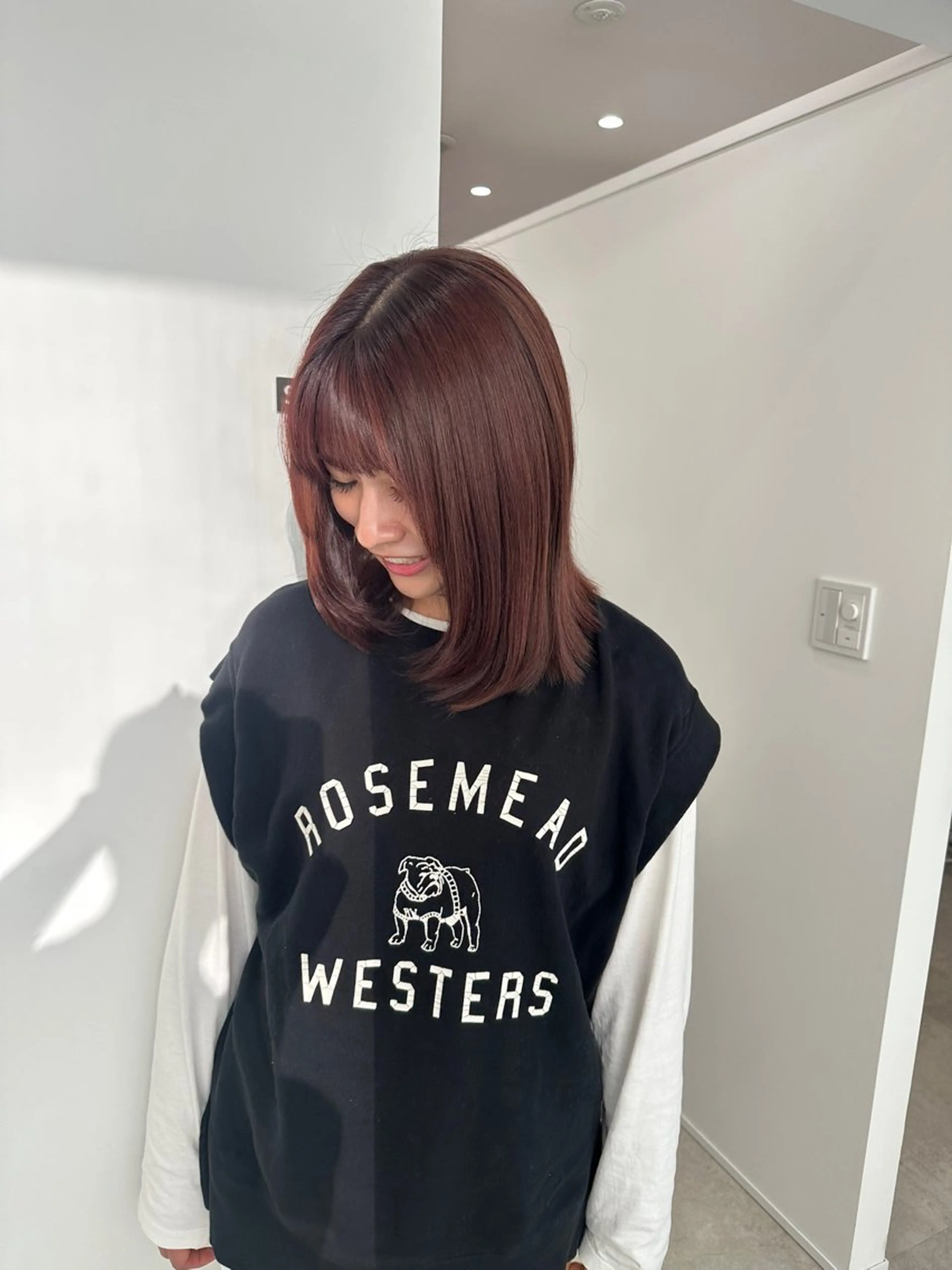 ミディアム カラー カット ヘアカラー トリートメント レイヤー/ナチュラル 💐nao.のヘアスタイル