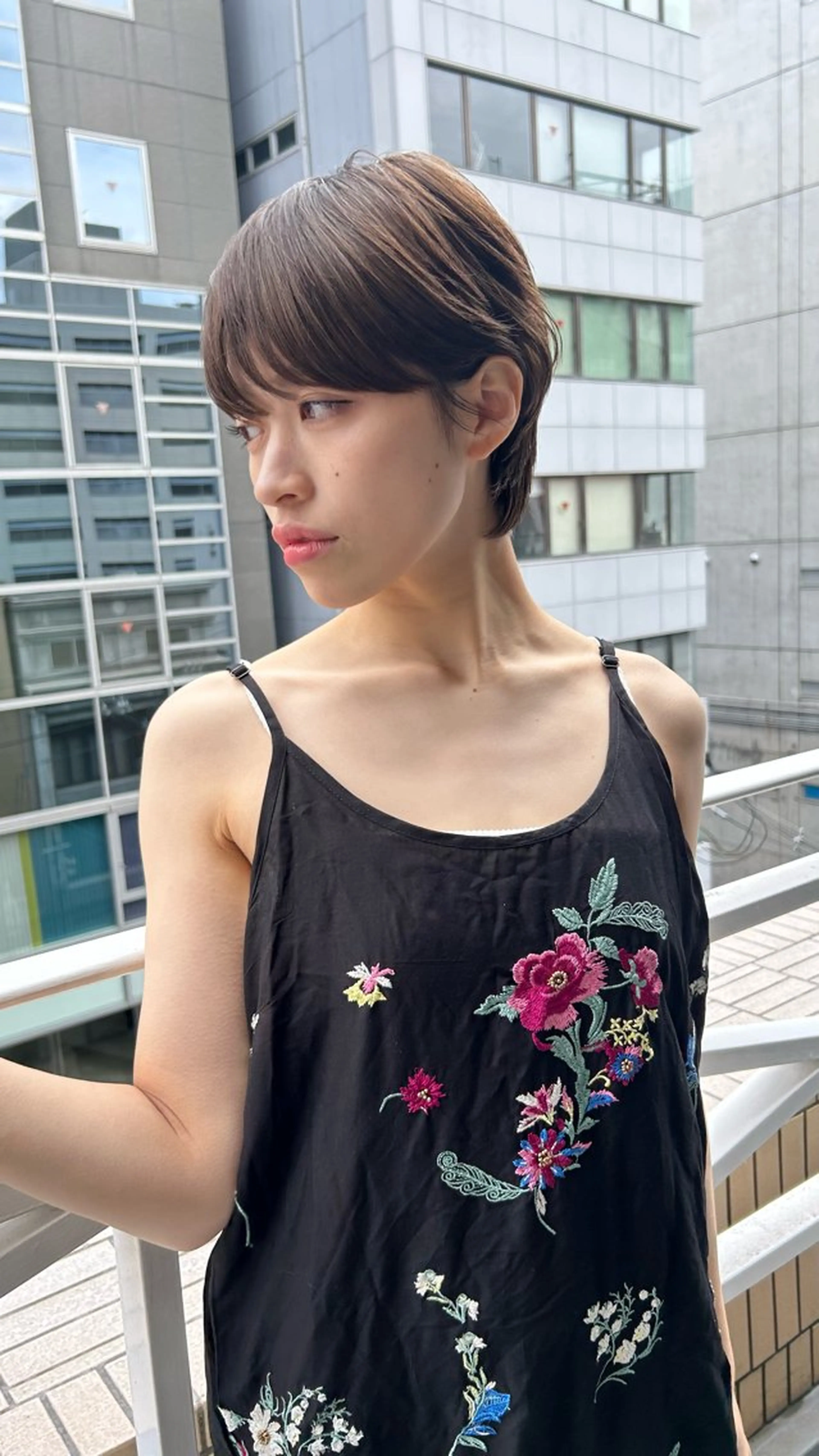 ショート カラー ブラウンカラー 透明感カラー ショートヘア カット ヘアカラー トリートメント ショート/ボブ/ 心斎橋/宮脇美奈のヘアスタイル