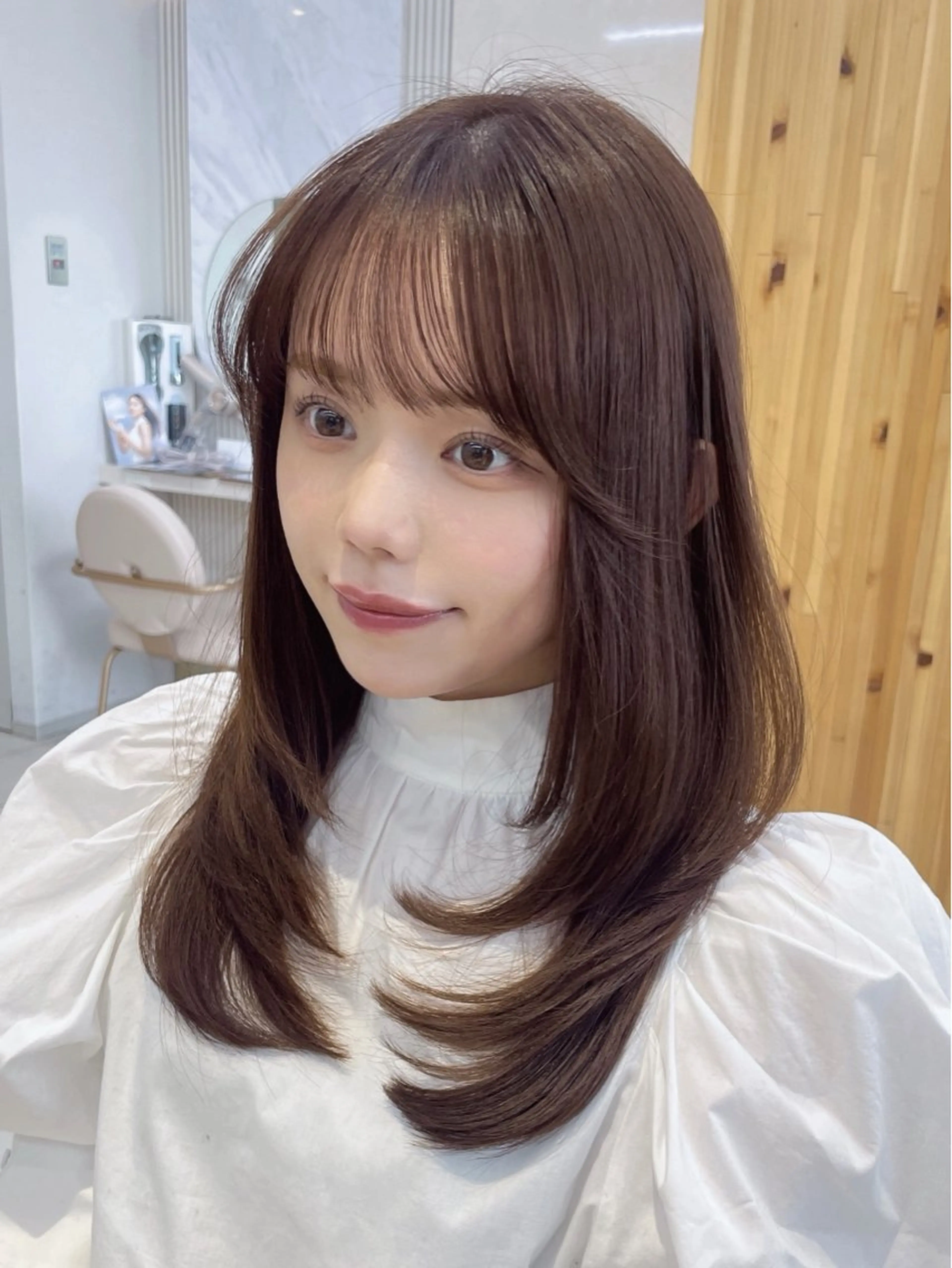 セミロング カット ヘアカラー トリートメント レイヤー/顔周り /透明感/TAKUのヘアスタイル