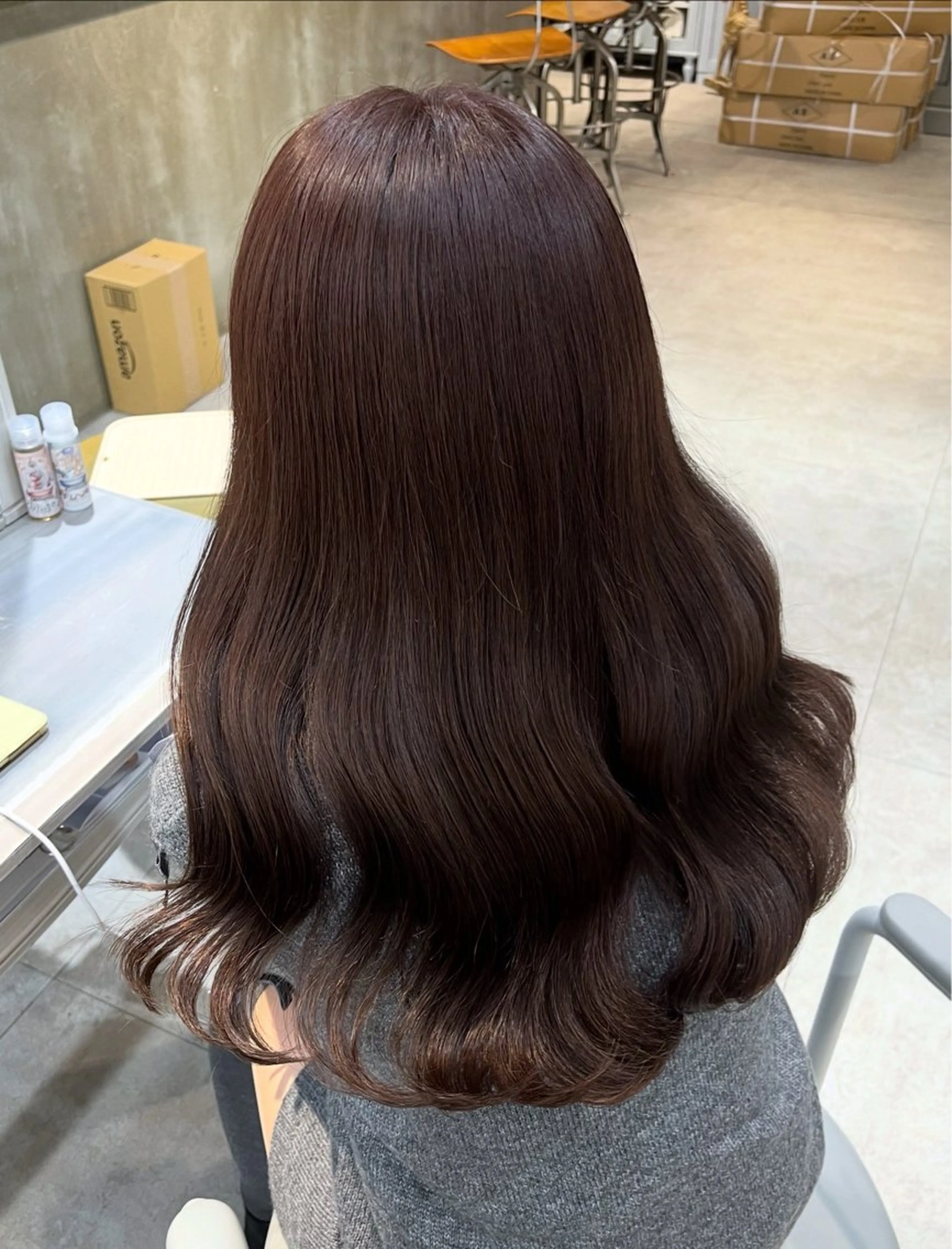 セミロング 🩰無料カットモデル /5cm以上/桃🍨のヘアスタイル