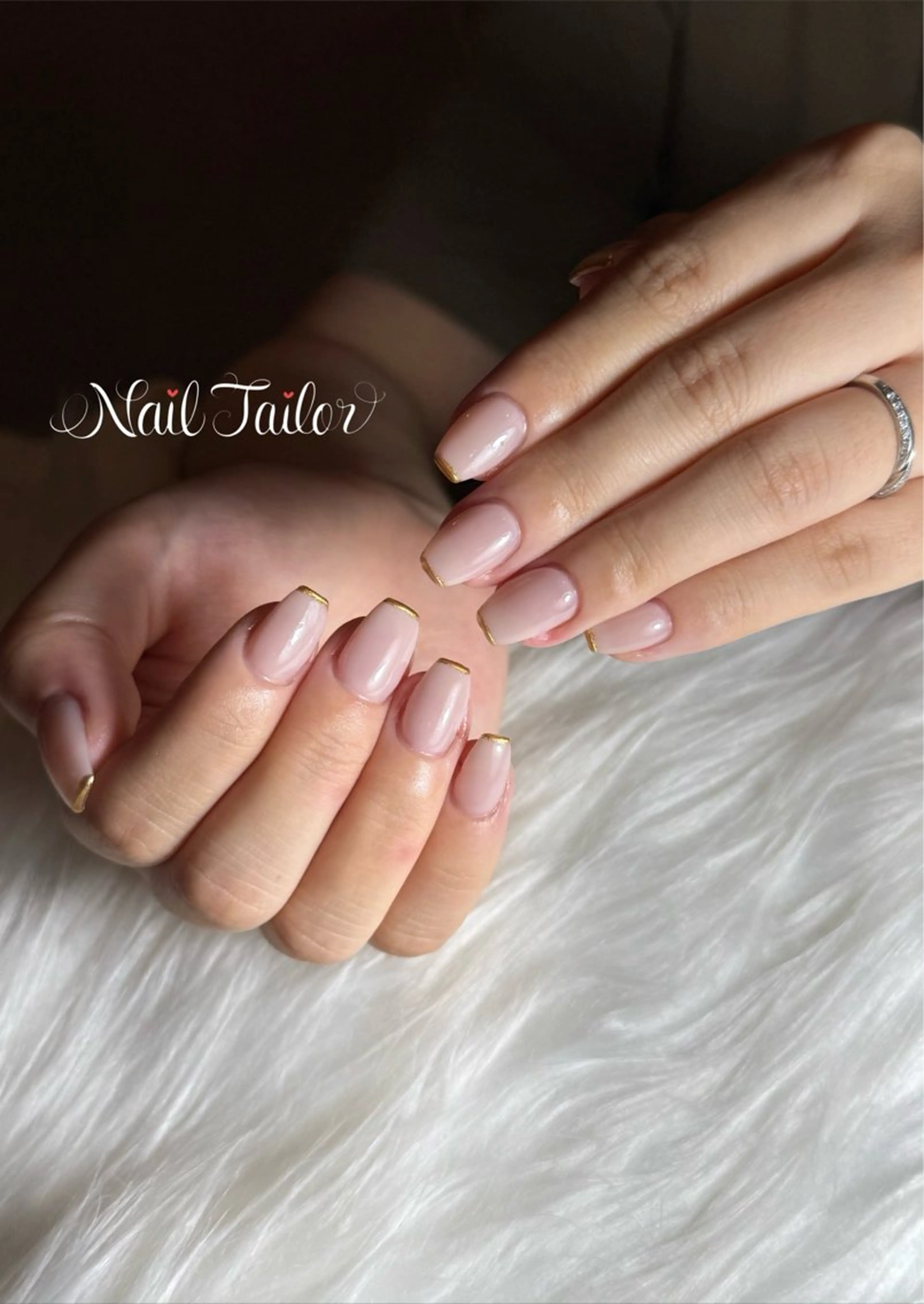 ネイル 長さ出し ミラーネイル オフィスネイル ワンカラーネイル シンプルネイル ハンドネイル NailTailor ネイルテイラーのネイルデザイン