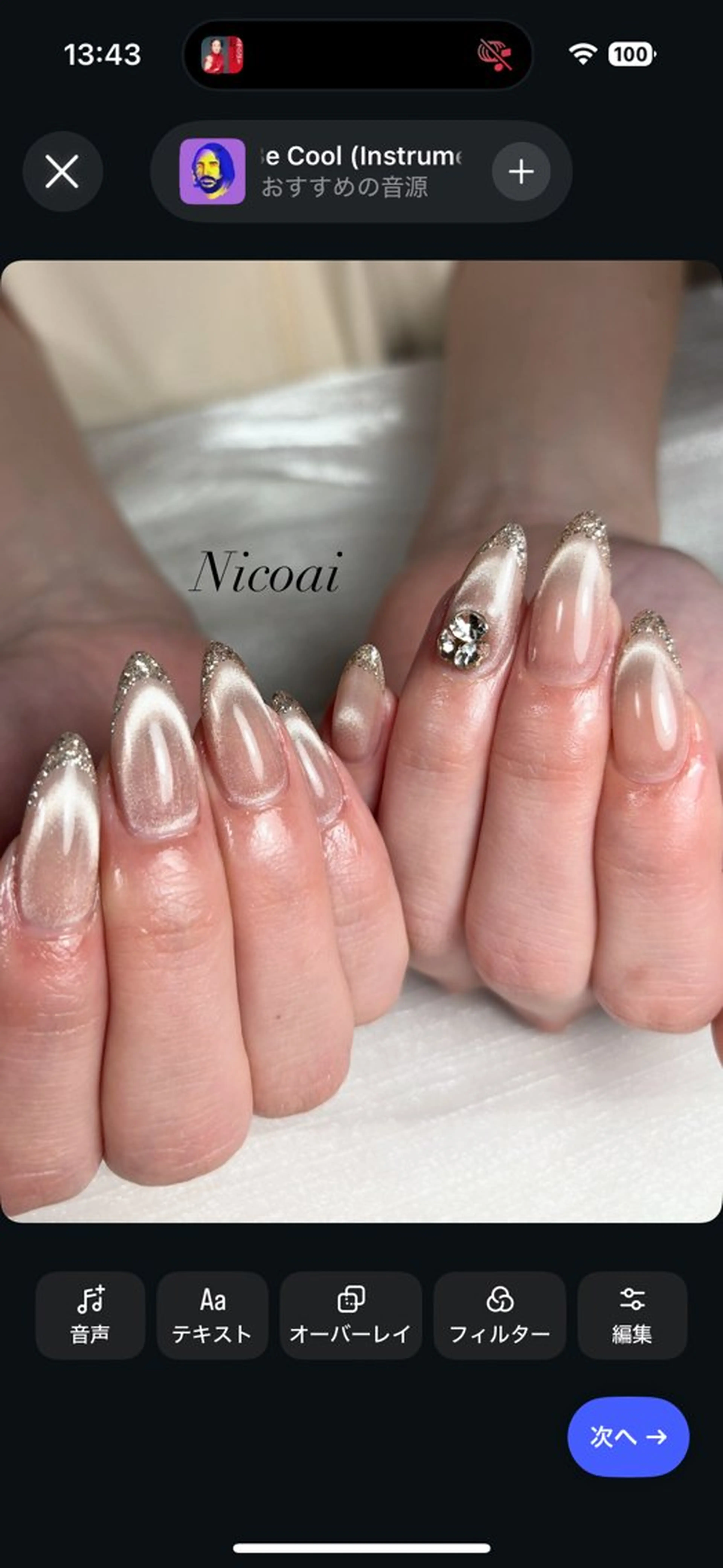 ネイル フレンチネイル マグネットネイル マグネットフレンチ NailSalon Nicoaiのネイルデザイン