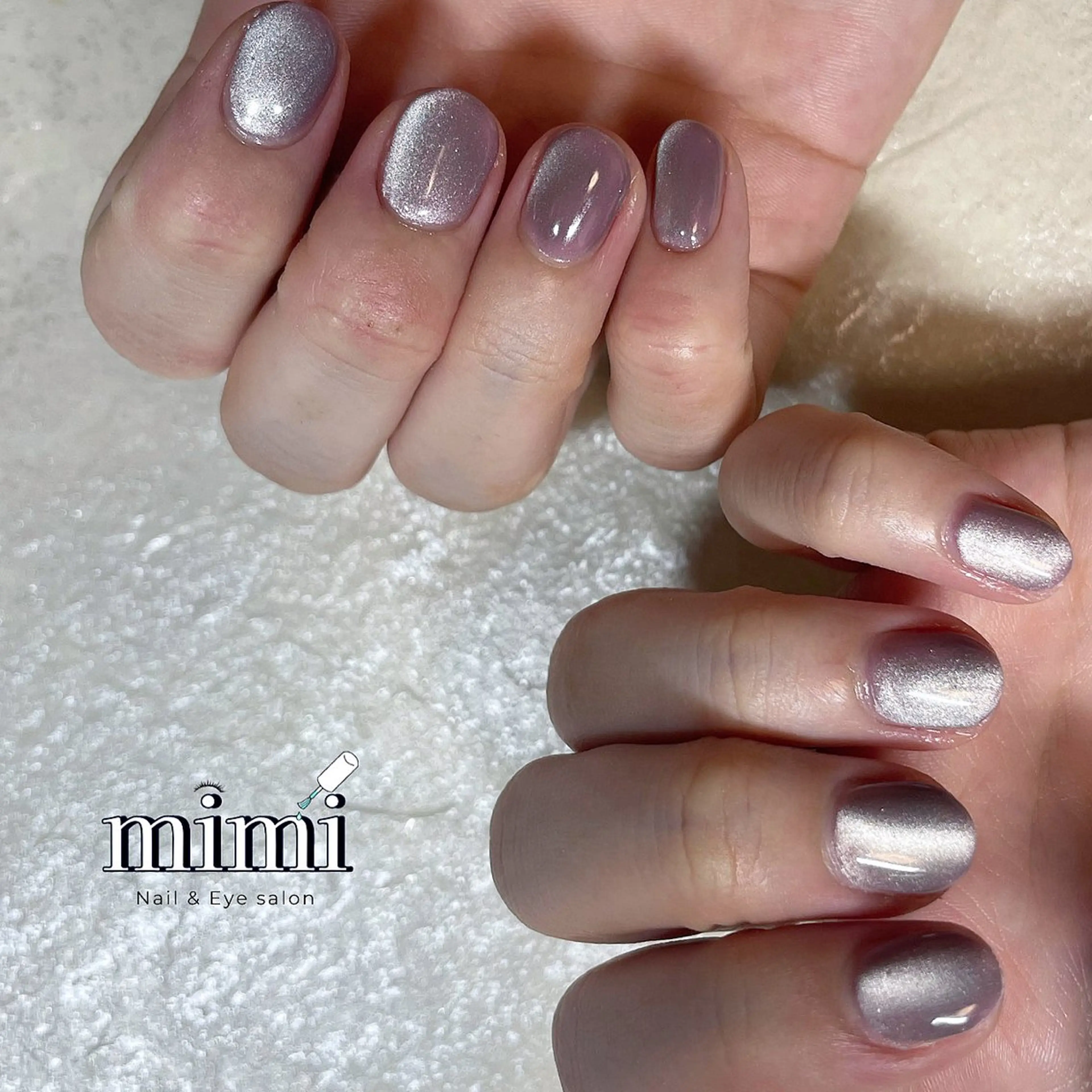 ネイル マグネットネイル ピンク Nail&Eye Ruruのネイルデザイン