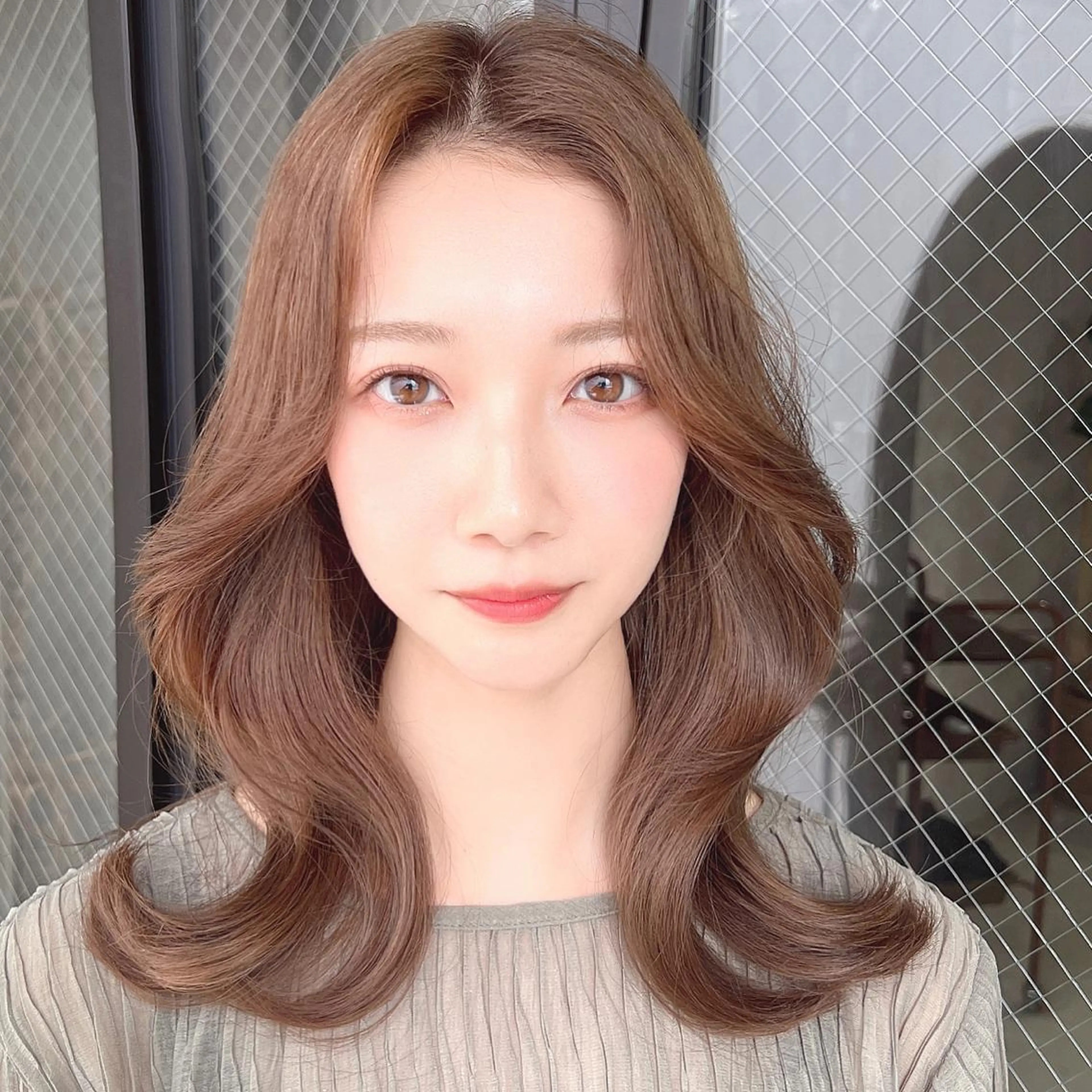 ミディアム カラー 韓国レイヤー/ 顔周り💕田中将吾のヘアスタイル