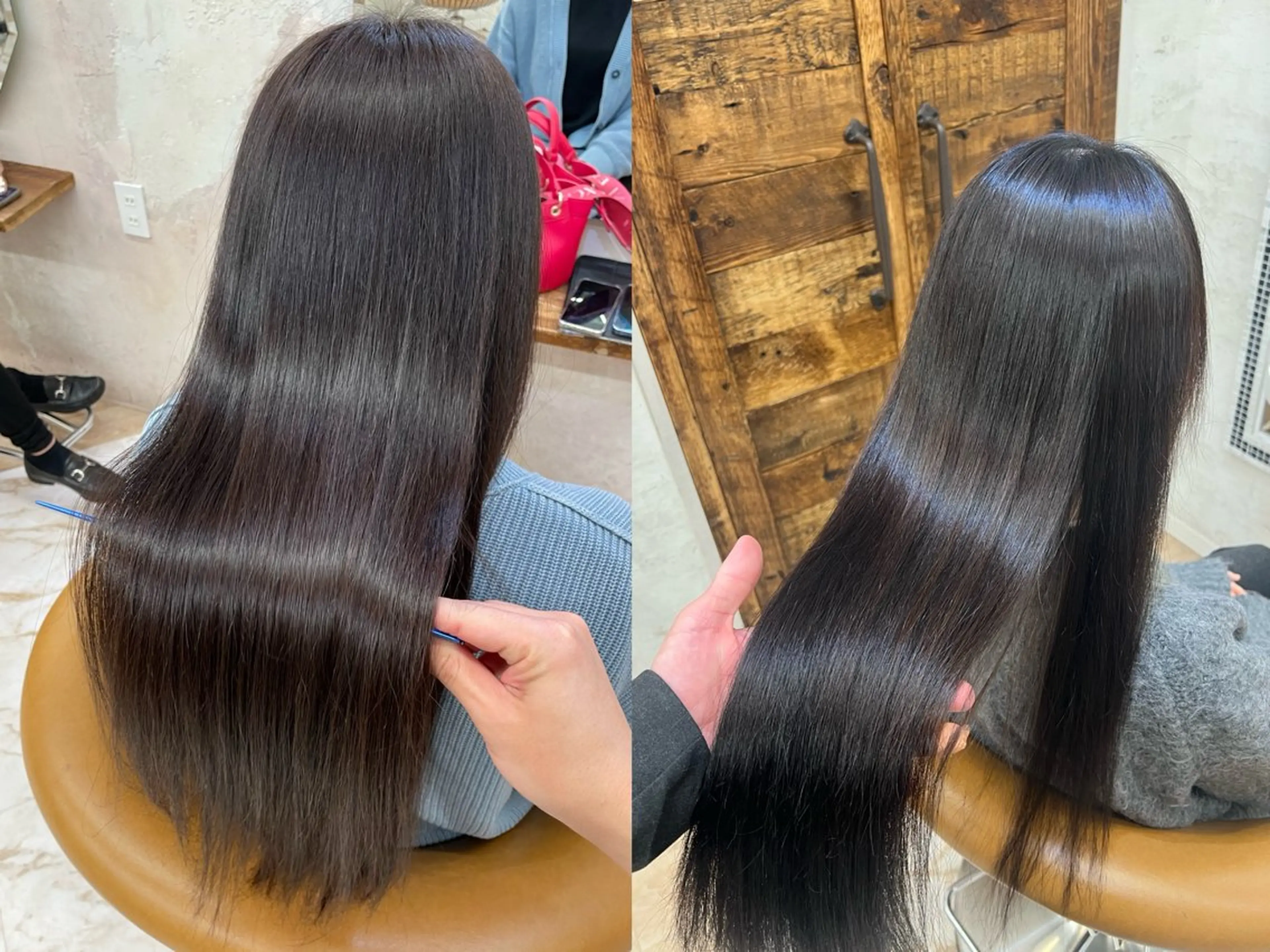 ロング 縮毛矯正/ブリーチ なしダブルカラー輝希のヘアスタイル