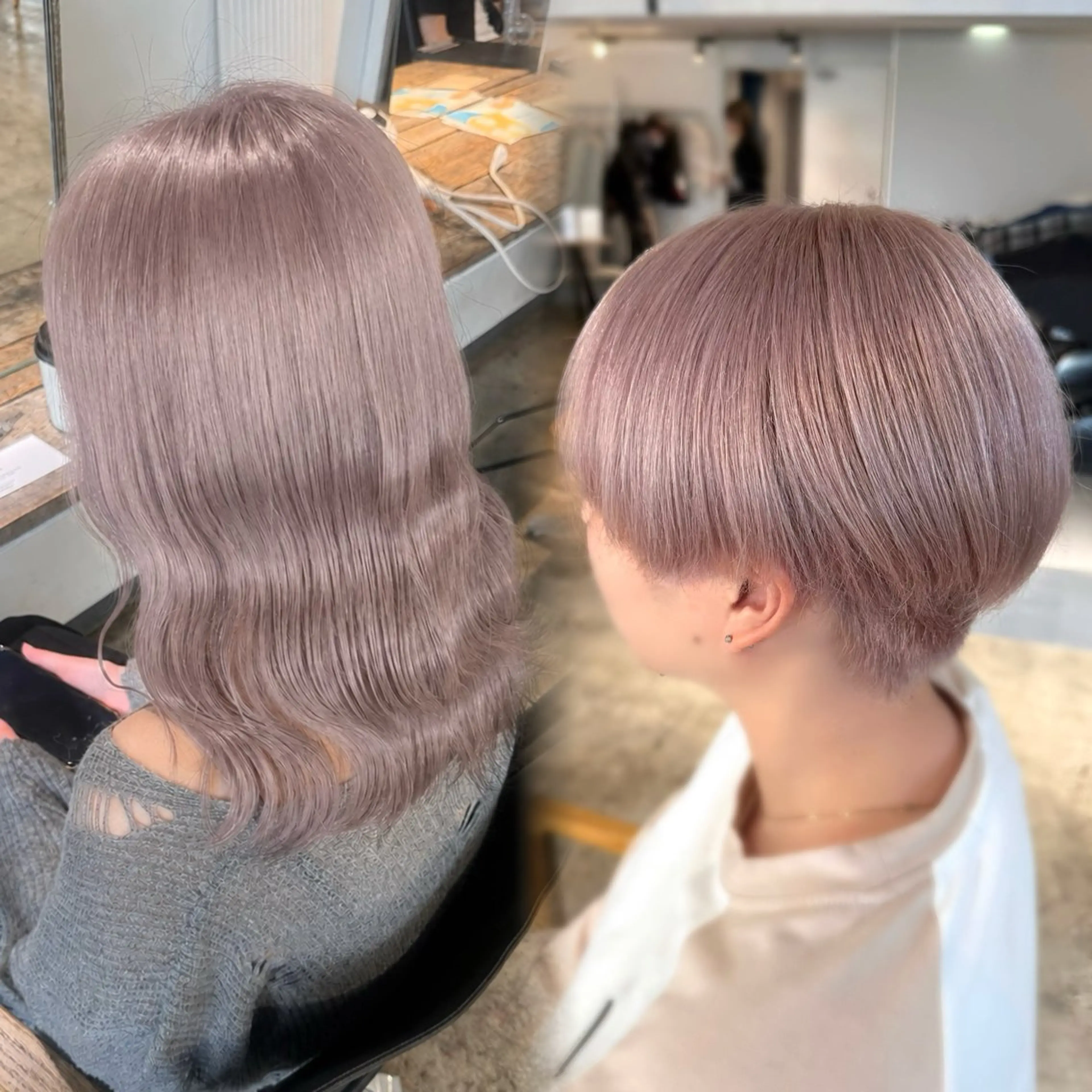 ミディアム カラー ヘアカラー トリートメント 🫧ブリーチ/メンズ /透明感カラー/みきのヘアスタイル