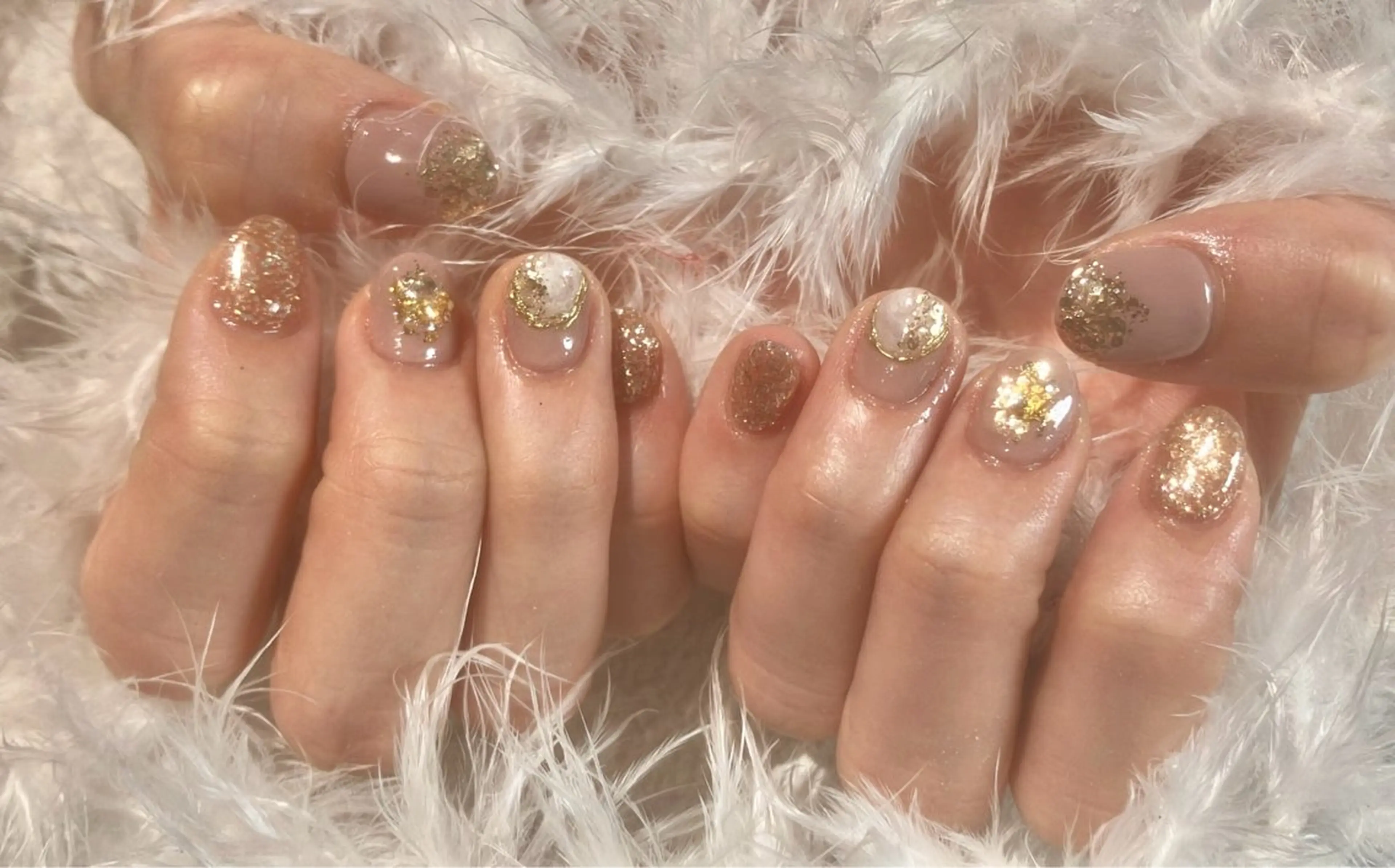 ネイル アートネイル ジェルネイル パラジェル ピンク ピンクベージュ ハンドネイル たまプラーザ ANZUのネイルデザイン