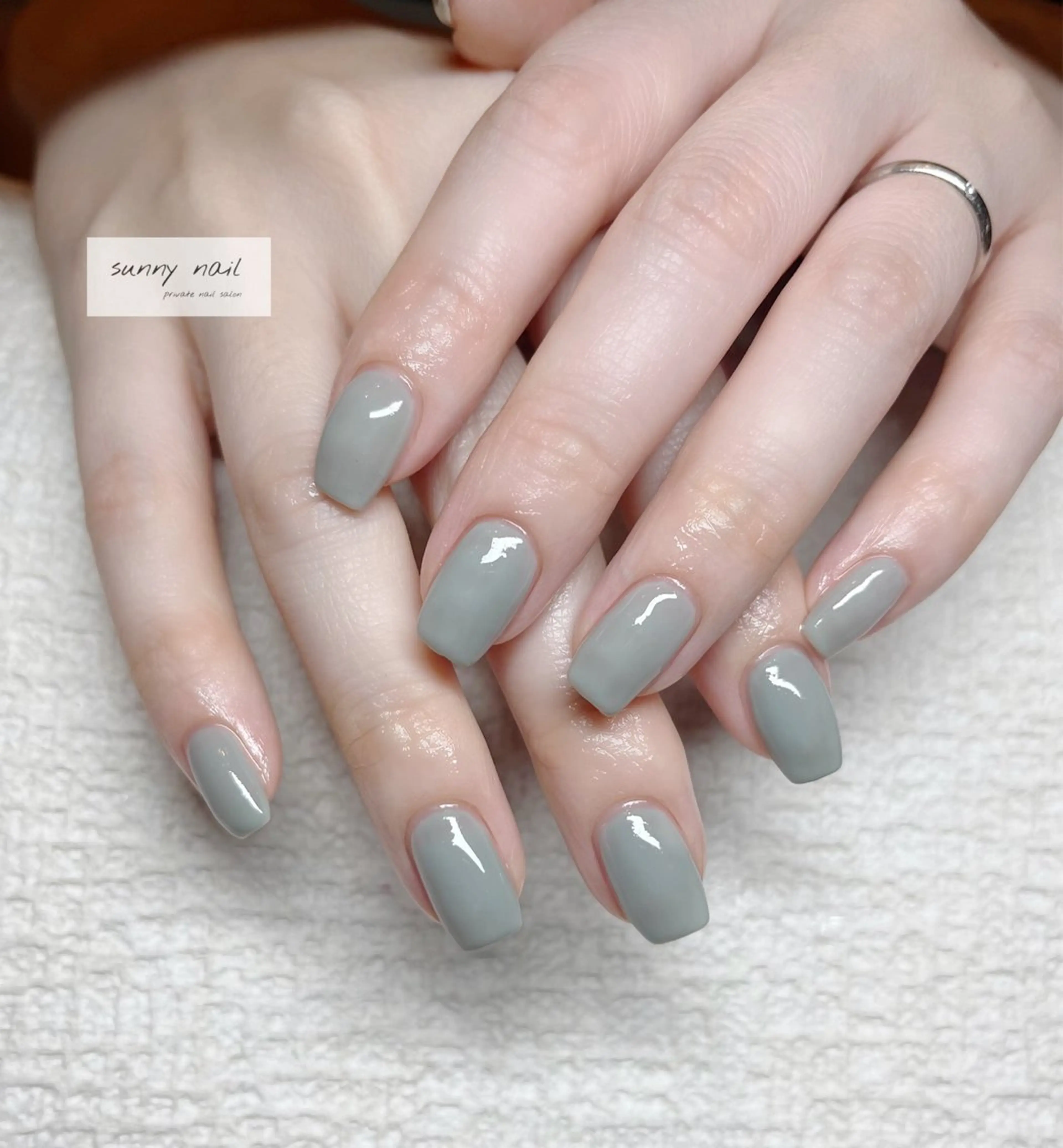 ネイル グリーン ワンカラーネイル sunny nailのネイルデザイン