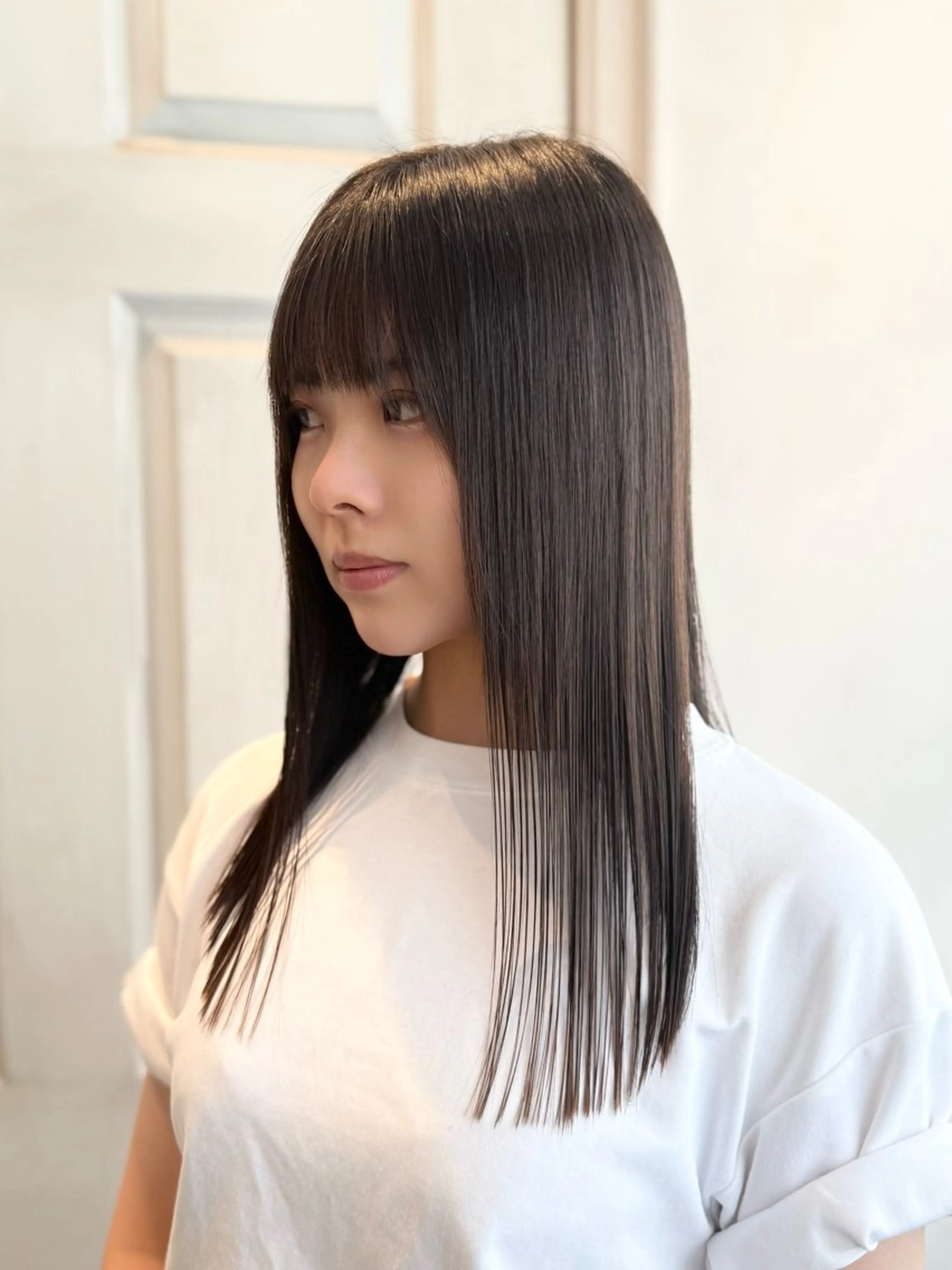 ロング 縮毛矯正 縮毛矯正 ヘアメイク美容師 🦋サカモトレナ🦋のヘアスタイル