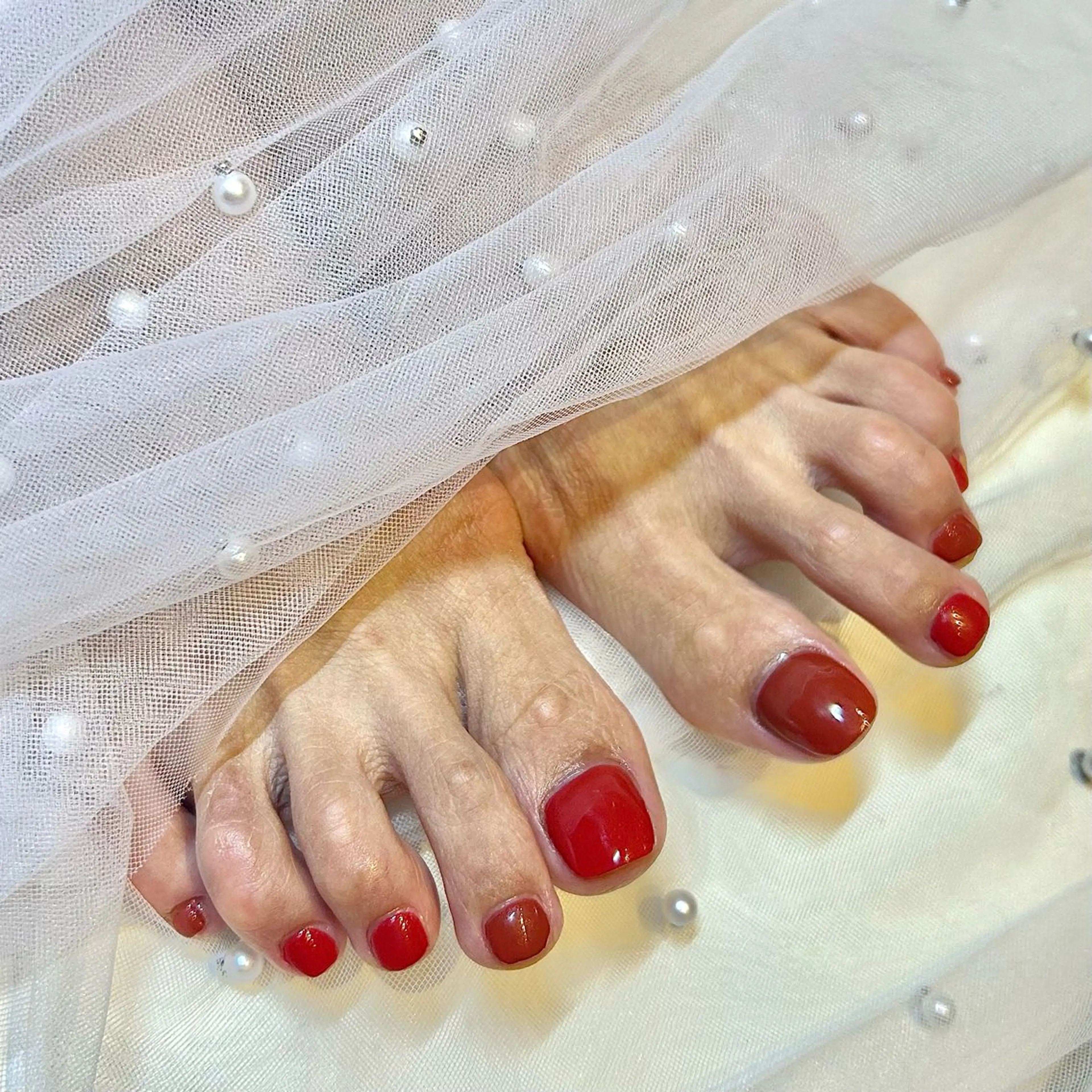 ネイル フットネイル ワンカラーネイル ピンキー 池田公園店のネイルデザイン