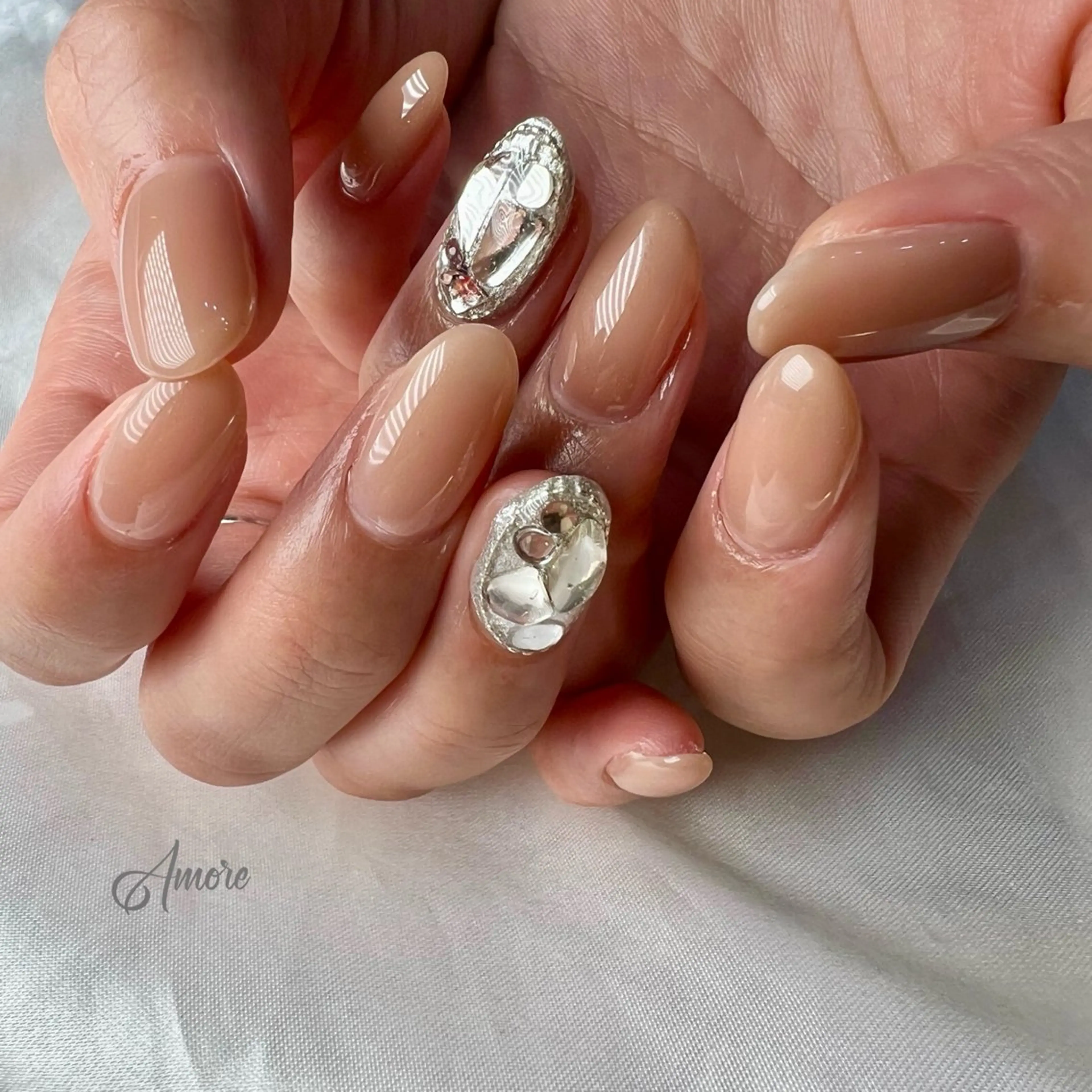 ネイル ジェルネイル キラキラネイル 韓国ネイル マグネットネイル パラジェル You kyehwaのネイルデザイン