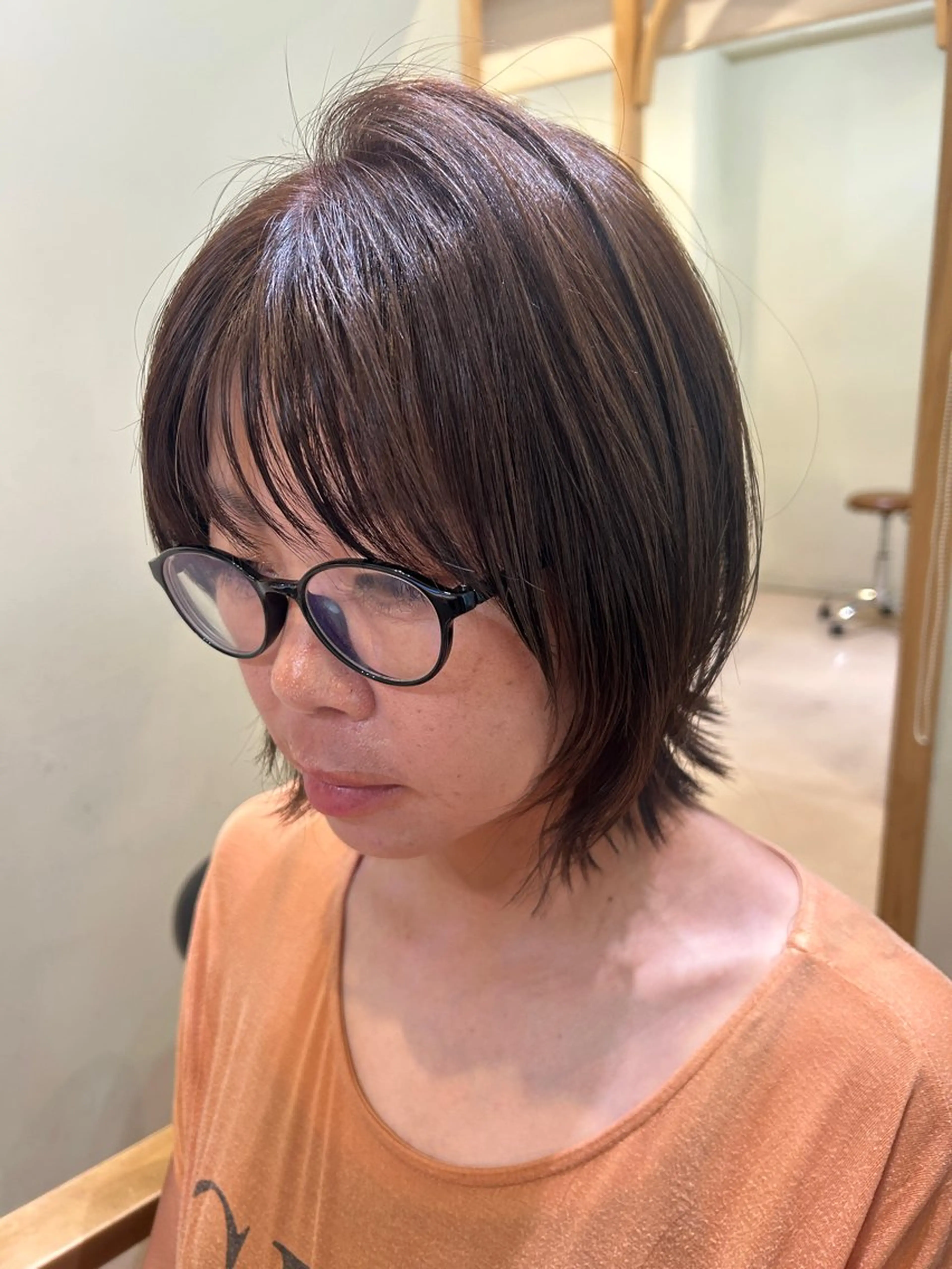 ミディアム カラー ヘッドスパ 久木原 ゆりのヘアスタイル