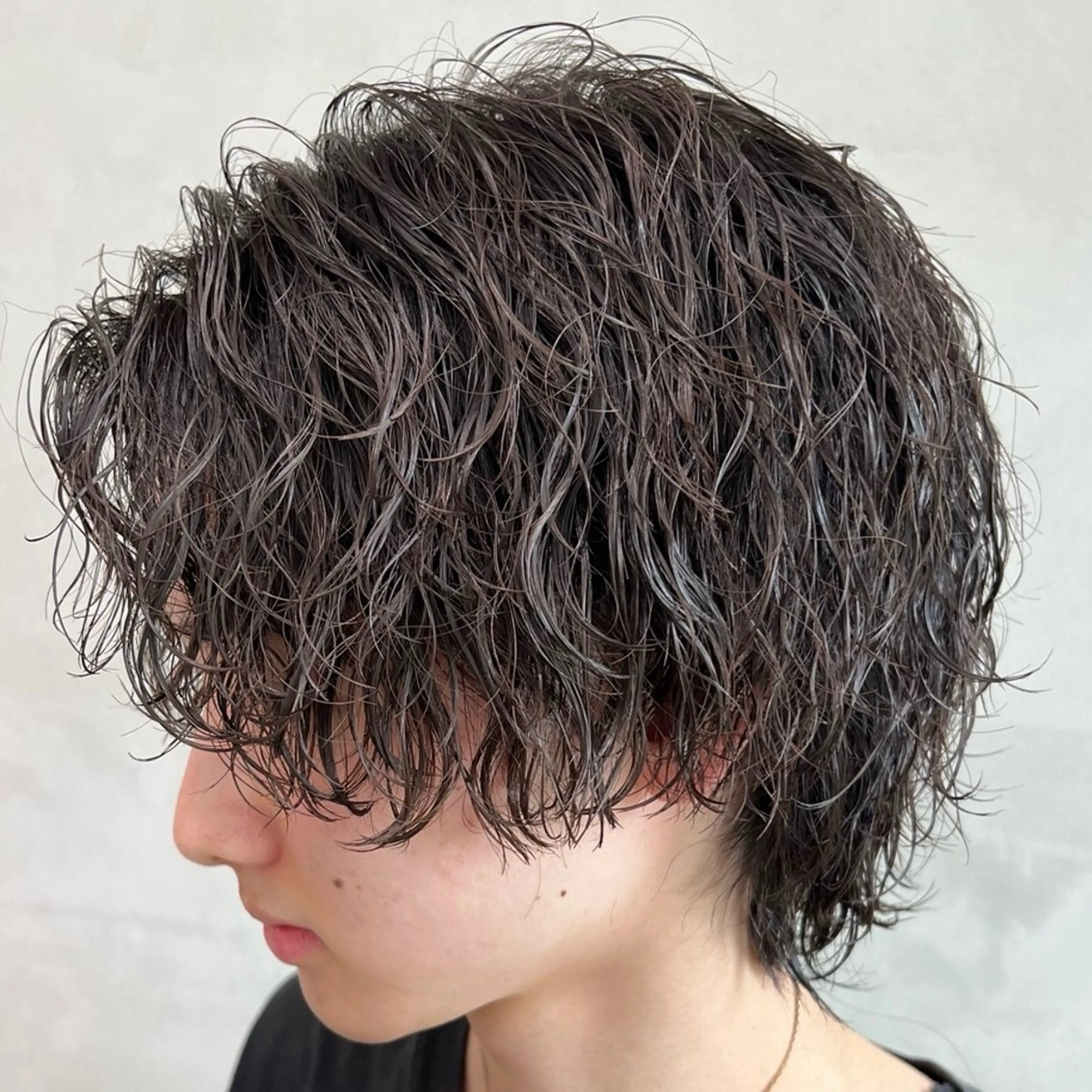 セミロング パーマ ヘアアレンジ メンズ fifth 石川 凪のヘアスタイル