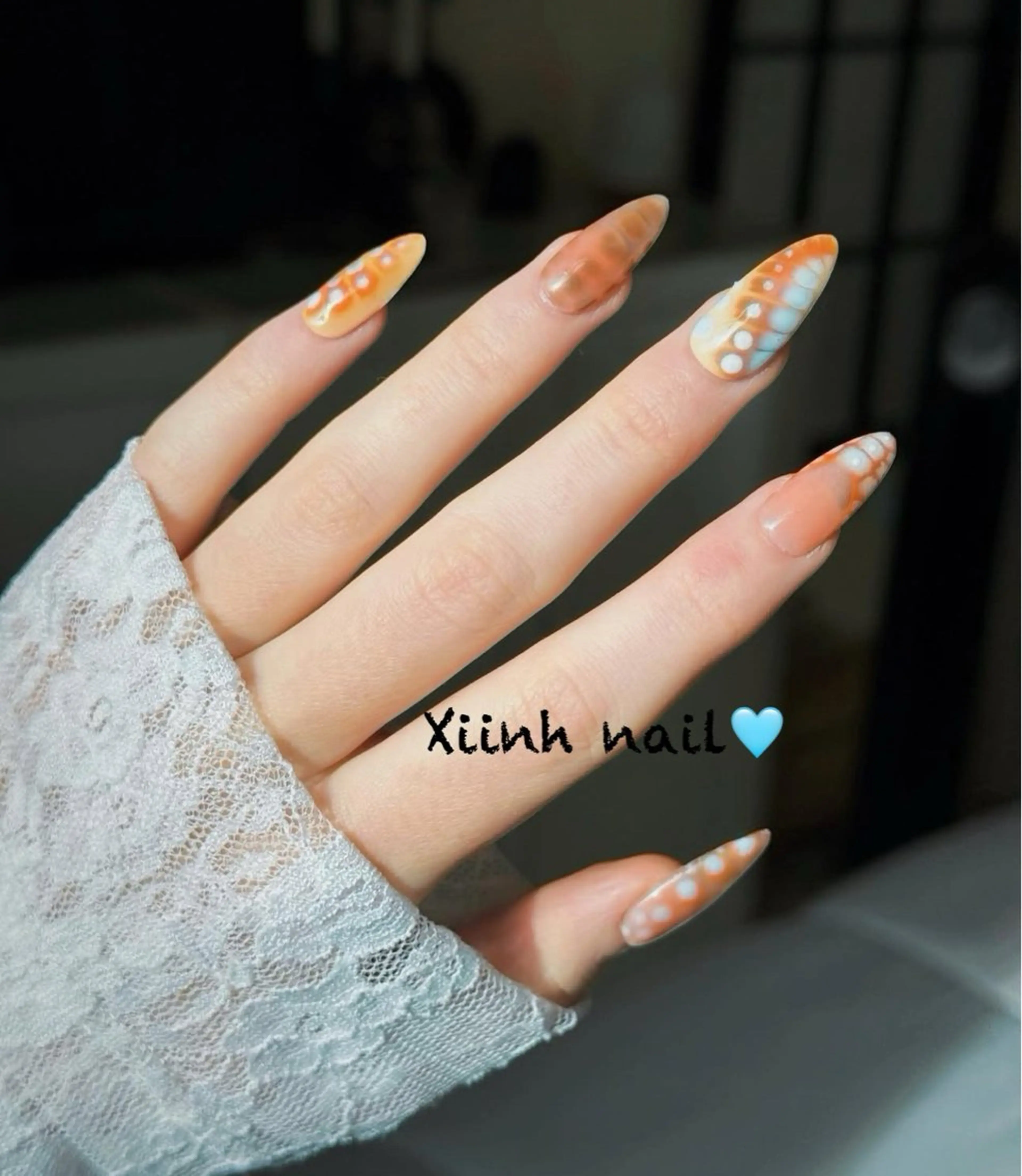 ネイル チークネイル 桜ネイル フットネイル ジェルネイル ハロウィン ハンドネイル XIINH NAIL SALONのネイルデザイン