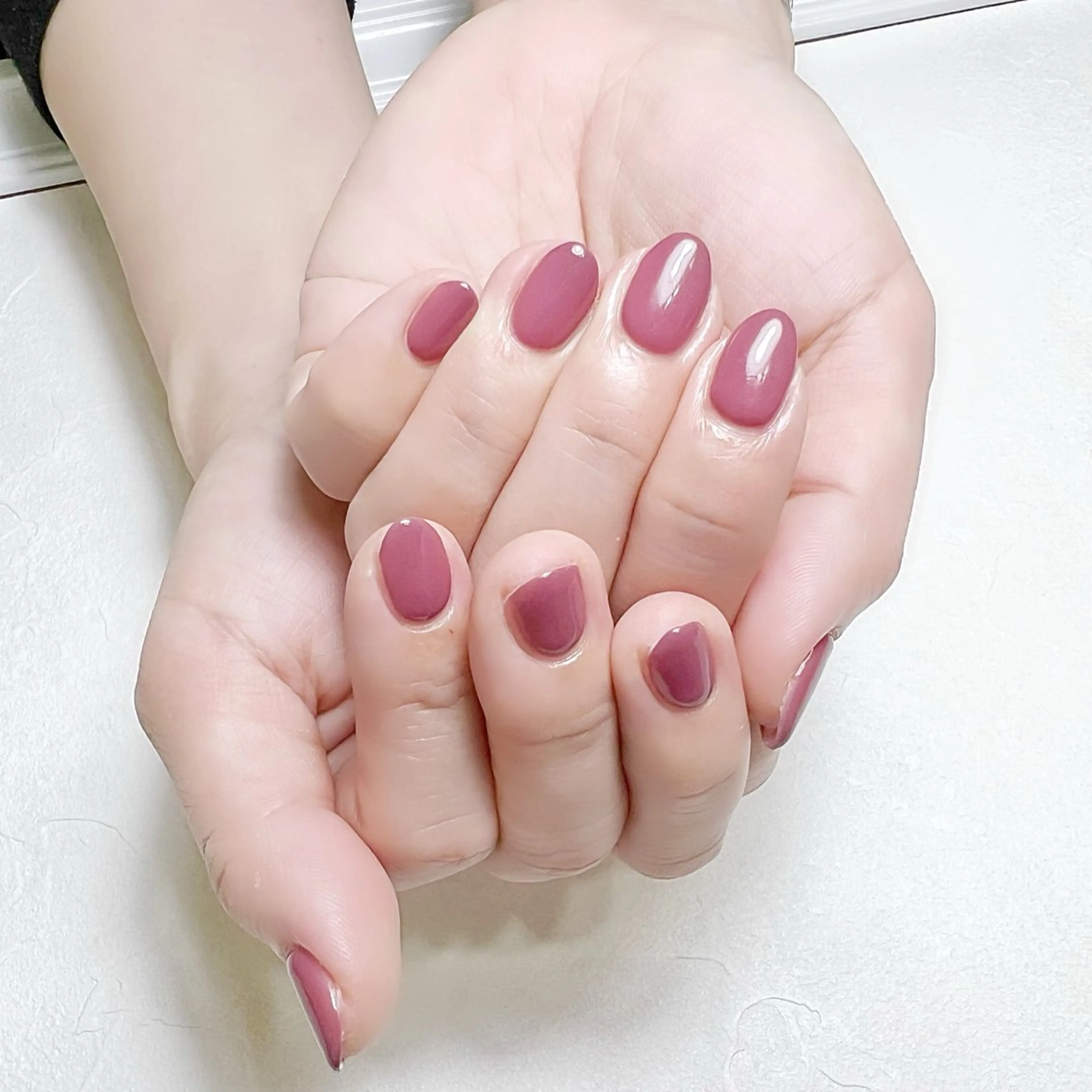 ネイル ボルドー オフィスネイル ワンカラーネイル rouse nail RISATOのネイルデザイン