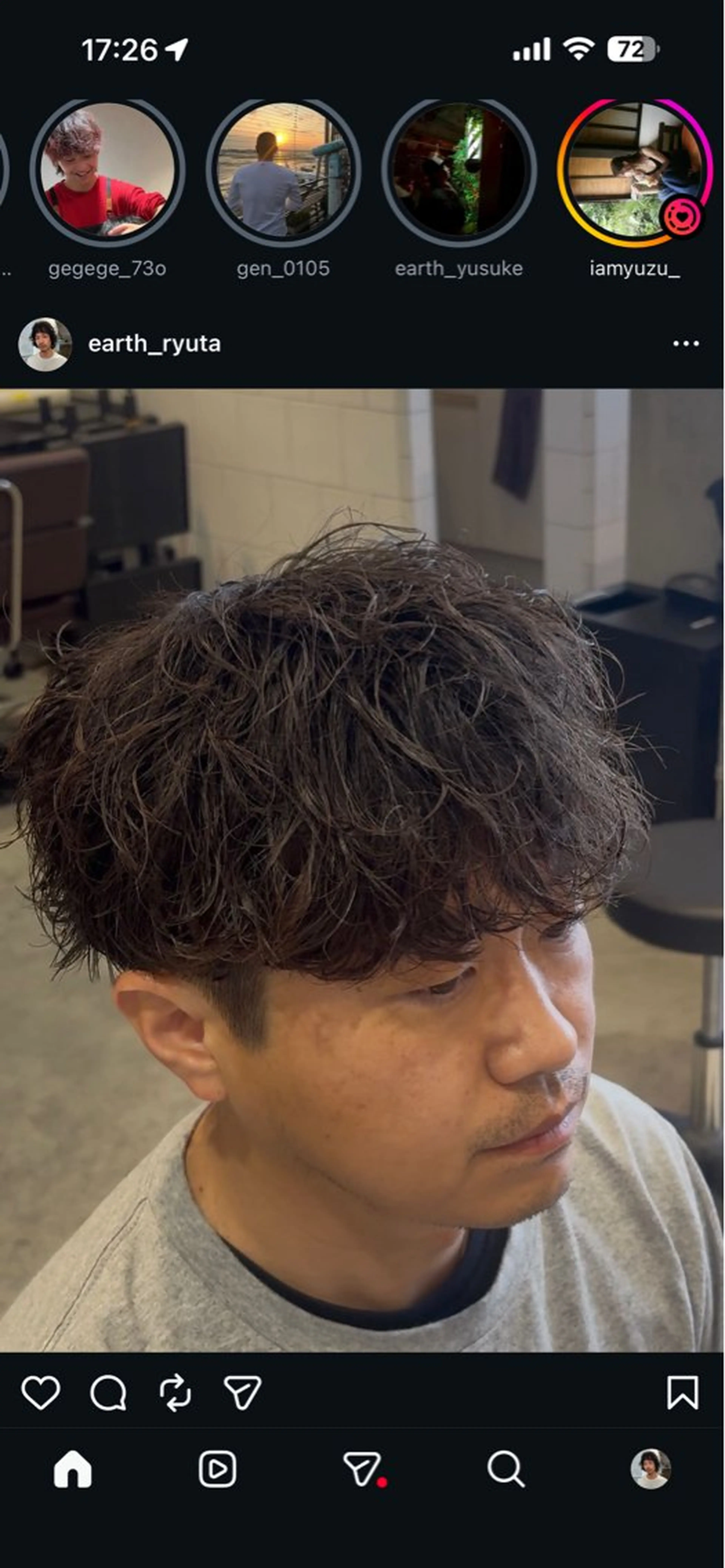パーマ メンズ マッシュ メンズパーマ スパイラルパーマ カット パーマ 阿世賀 隆太のヘアスタイル