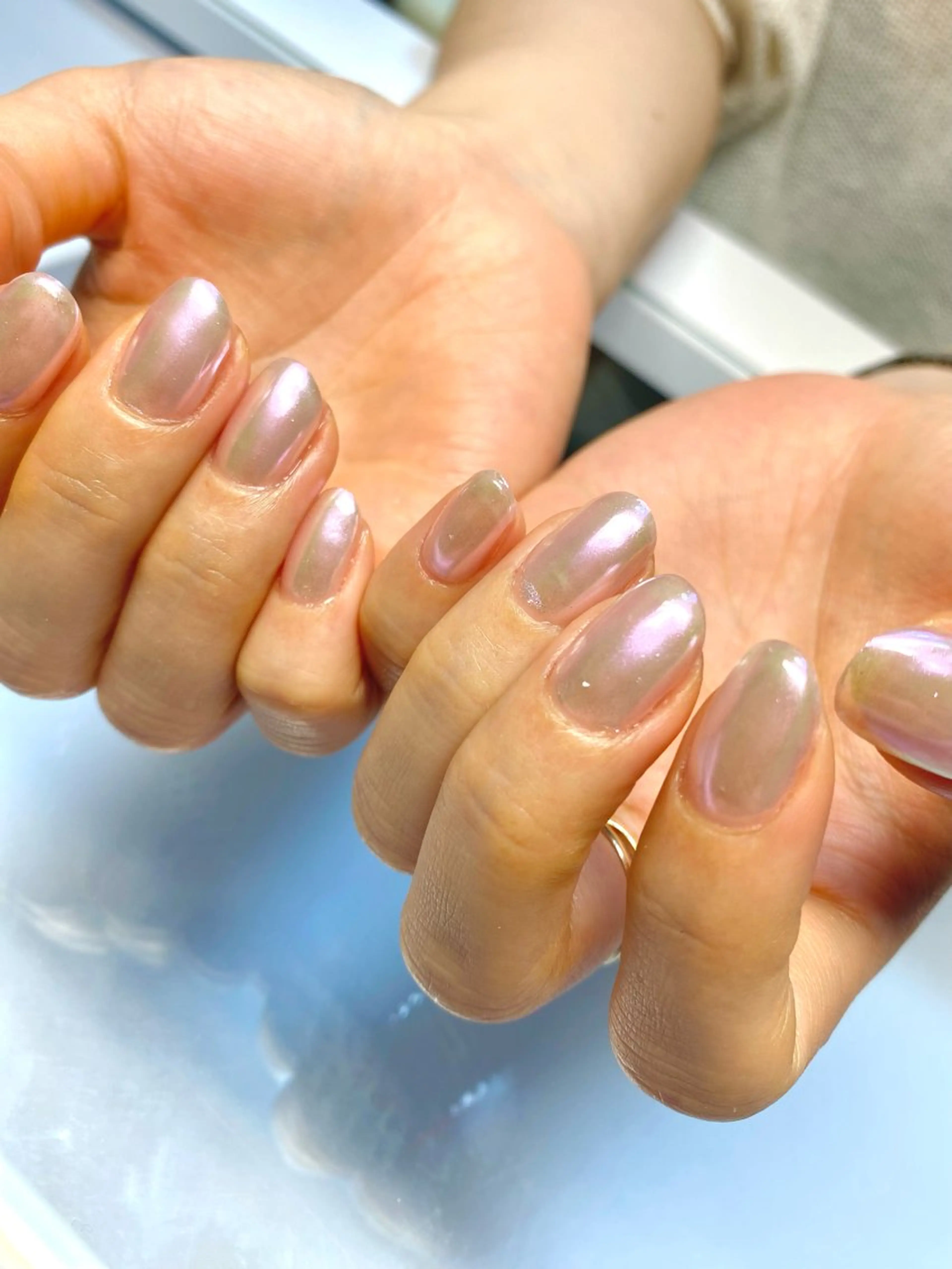 オフ+ケア+ミラーネイル◊*゚の写真