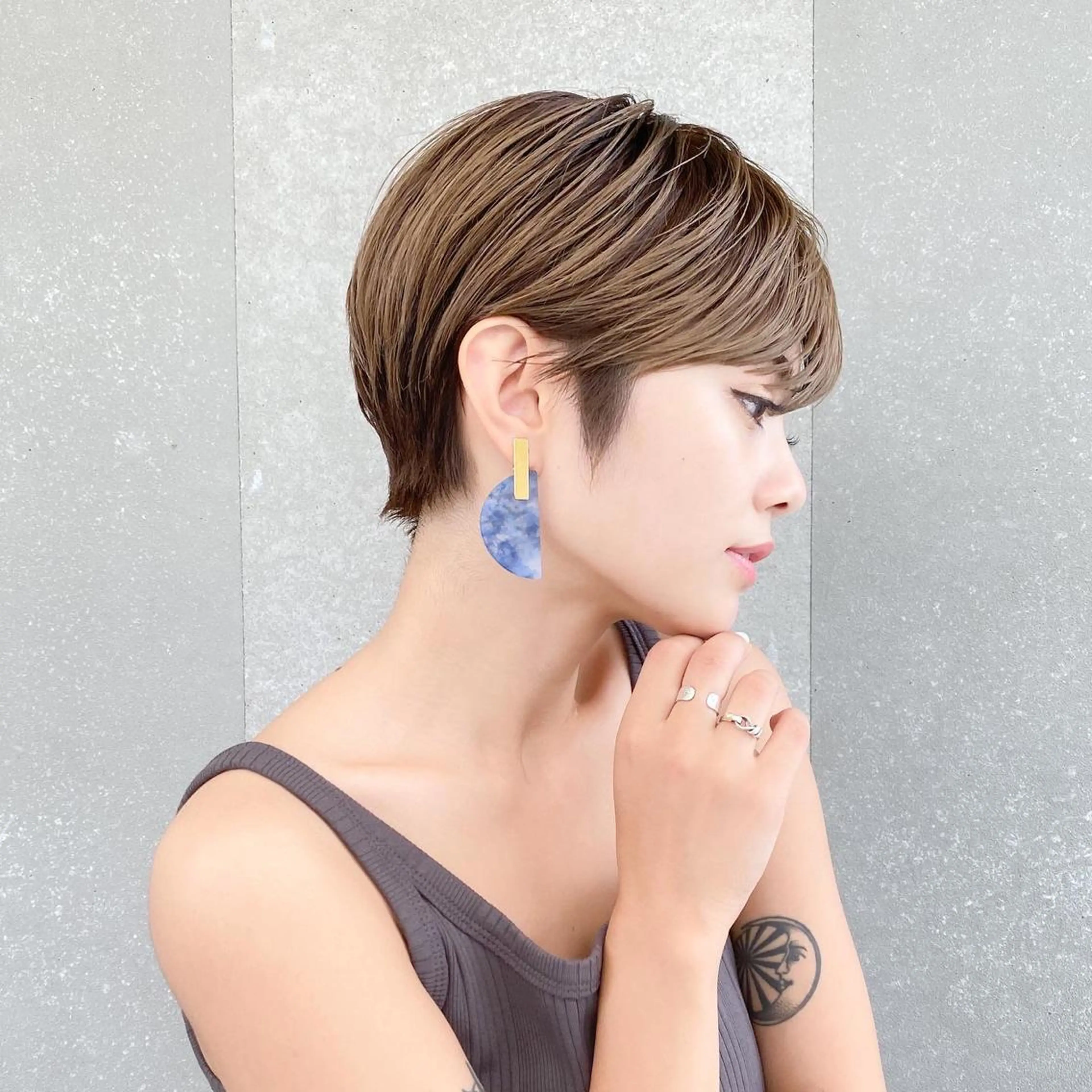 ショート カット ヘアカラー トリートメント 似合わせ/小顔カット 🔷山方直也のヘアスタイル