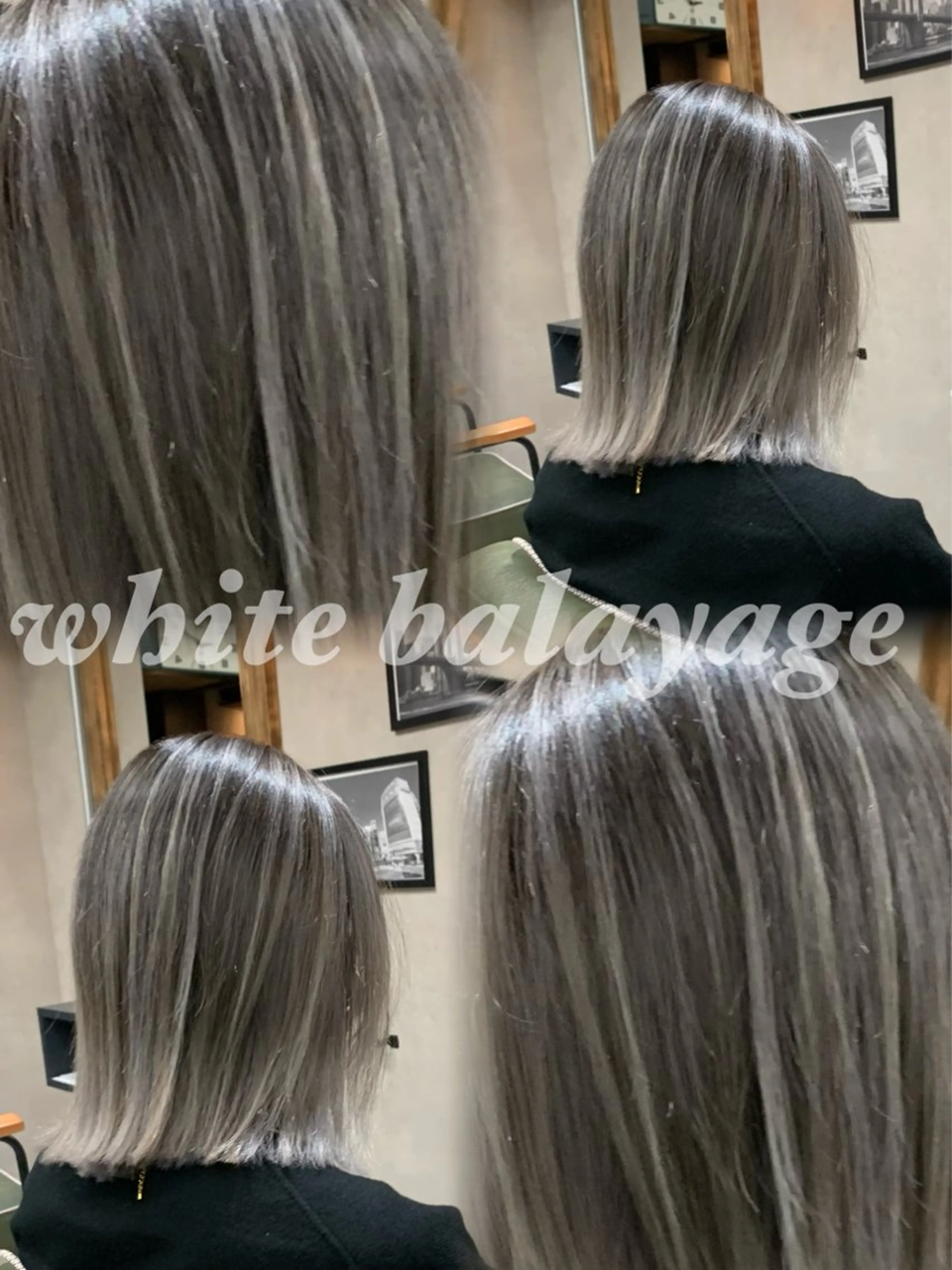 ショート カラー ヘアアレンジ バレイヤージュ ダブルカラー ハイライトカラー ハイトーンカラー ハイライト カット ヘアカラー トリートメント グランルッソ所属・岡山バレイヤージュ 岡山ハイライトのヘアスタイル