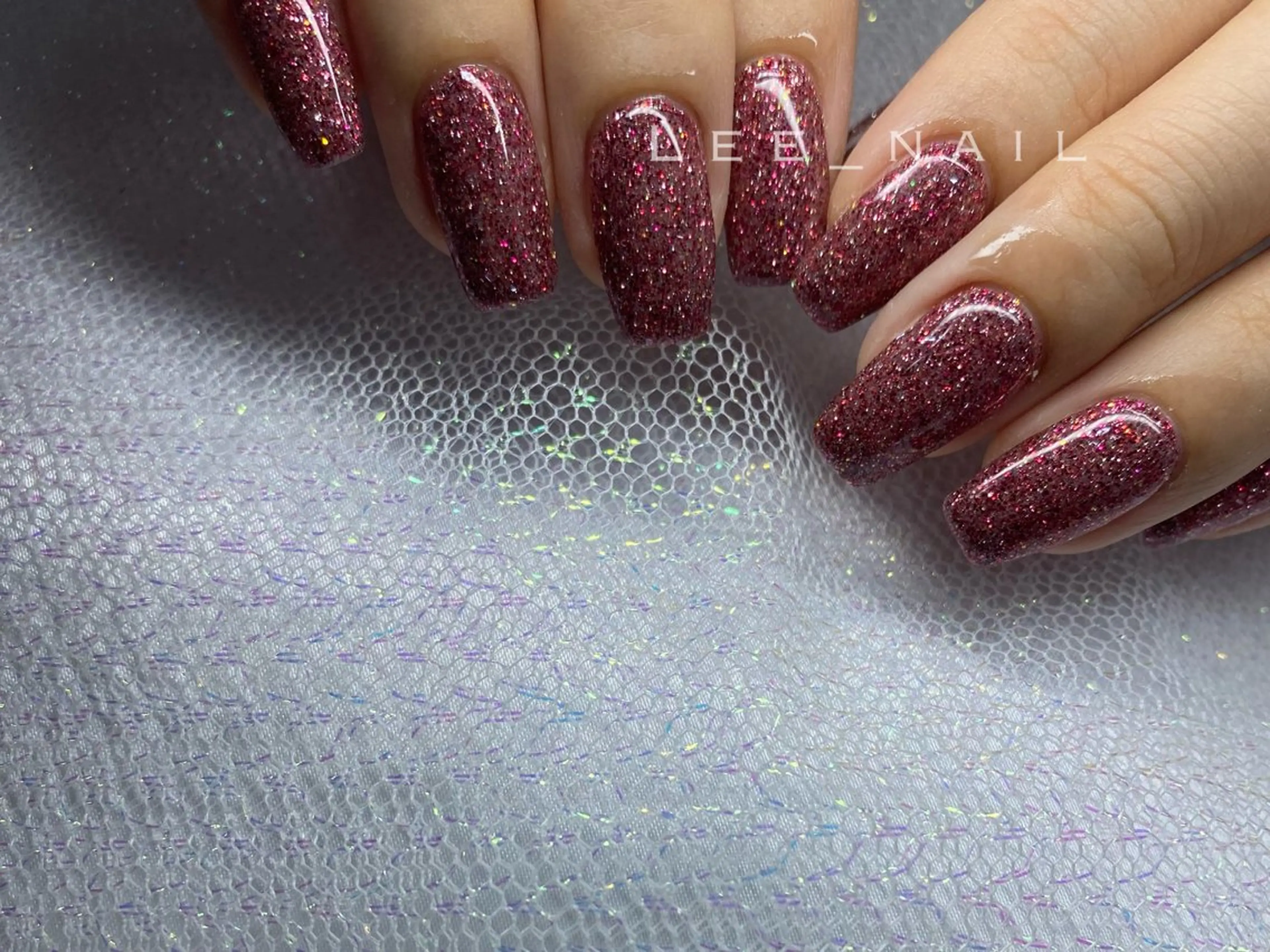 ネイル ラメ(グリッター) 冬ネイル ハンドネイル Lee_ nailのネイルデザイン