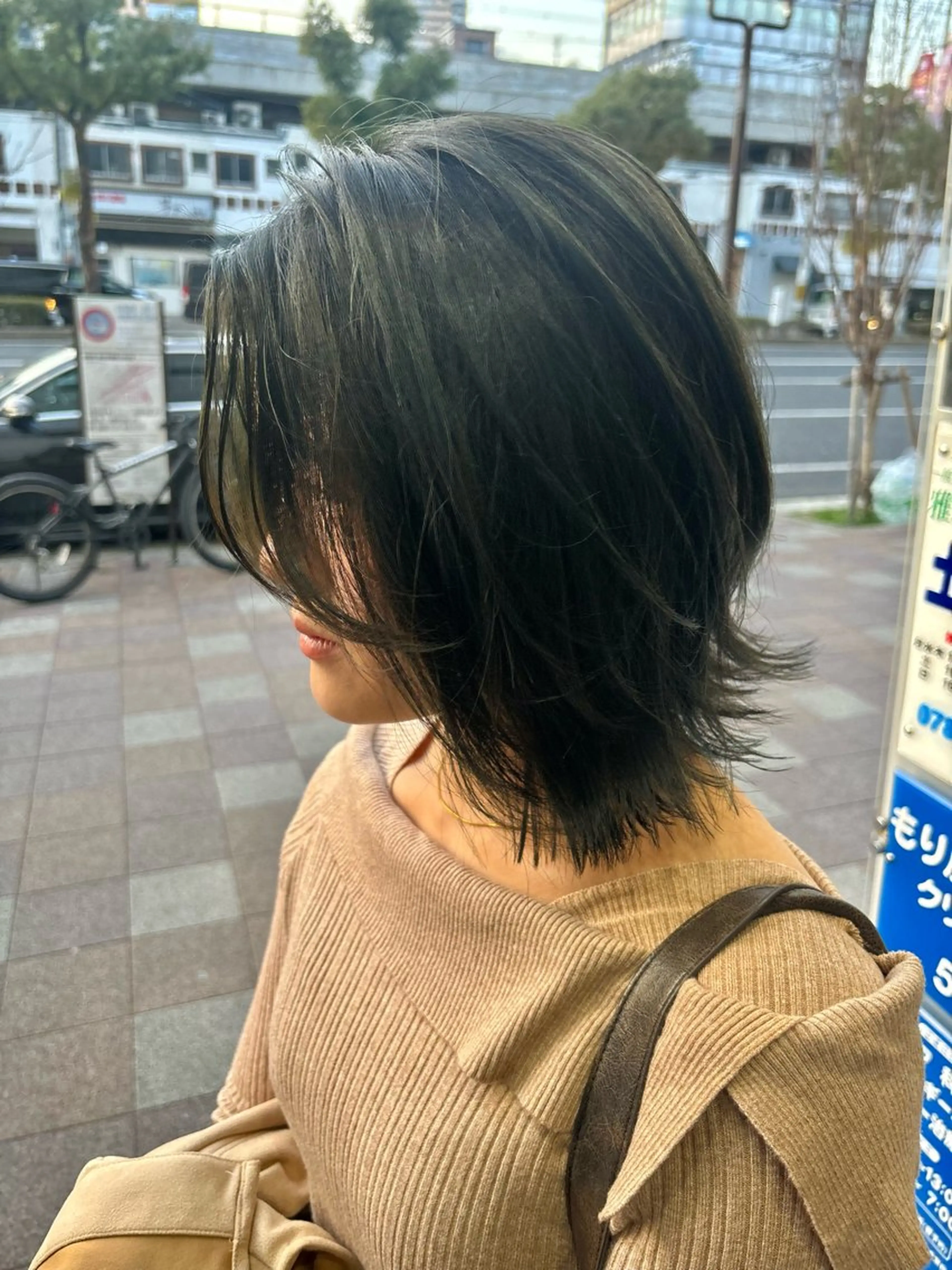 ショート カラー ボブレイヤー ボブ レイヤーカット カット ヘアカラー 穐田 航のヘアスタイル