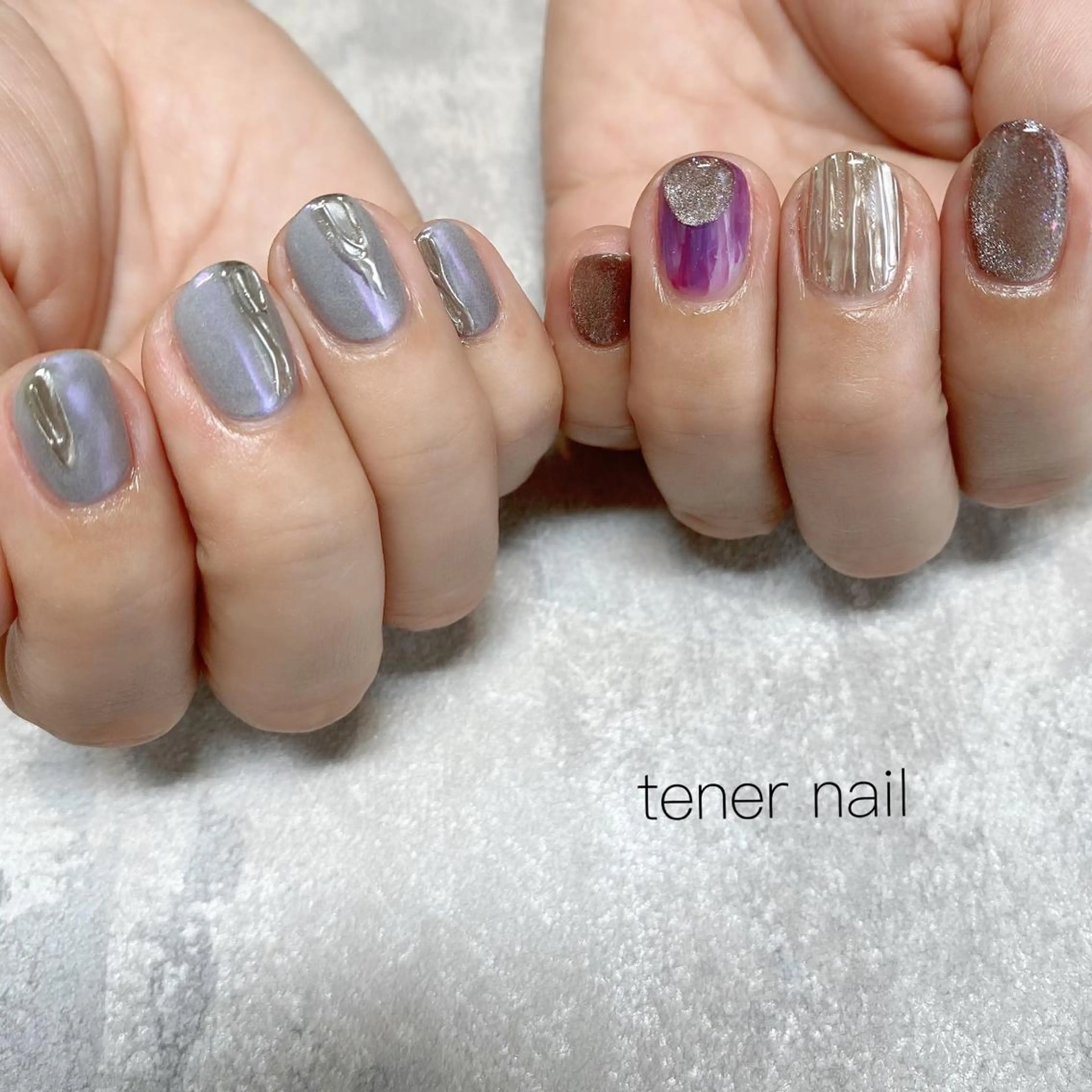 ネイル マグネットネイル ミラーネイル テネルネイル tener nailのネイルデザイン