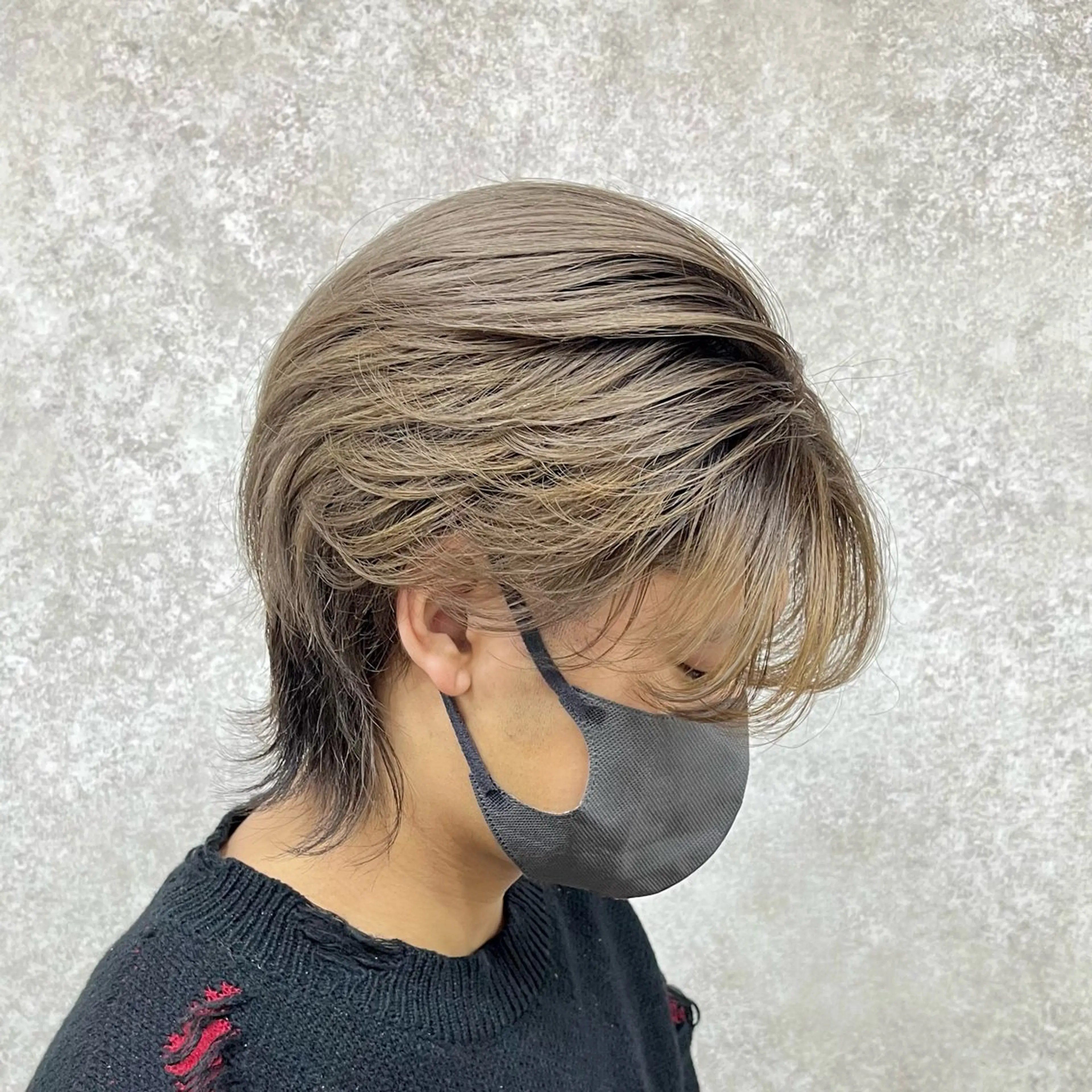 〖メンズ限定〗メンズカット➕バレイヤージュカラー(ブリーチ込)の写真