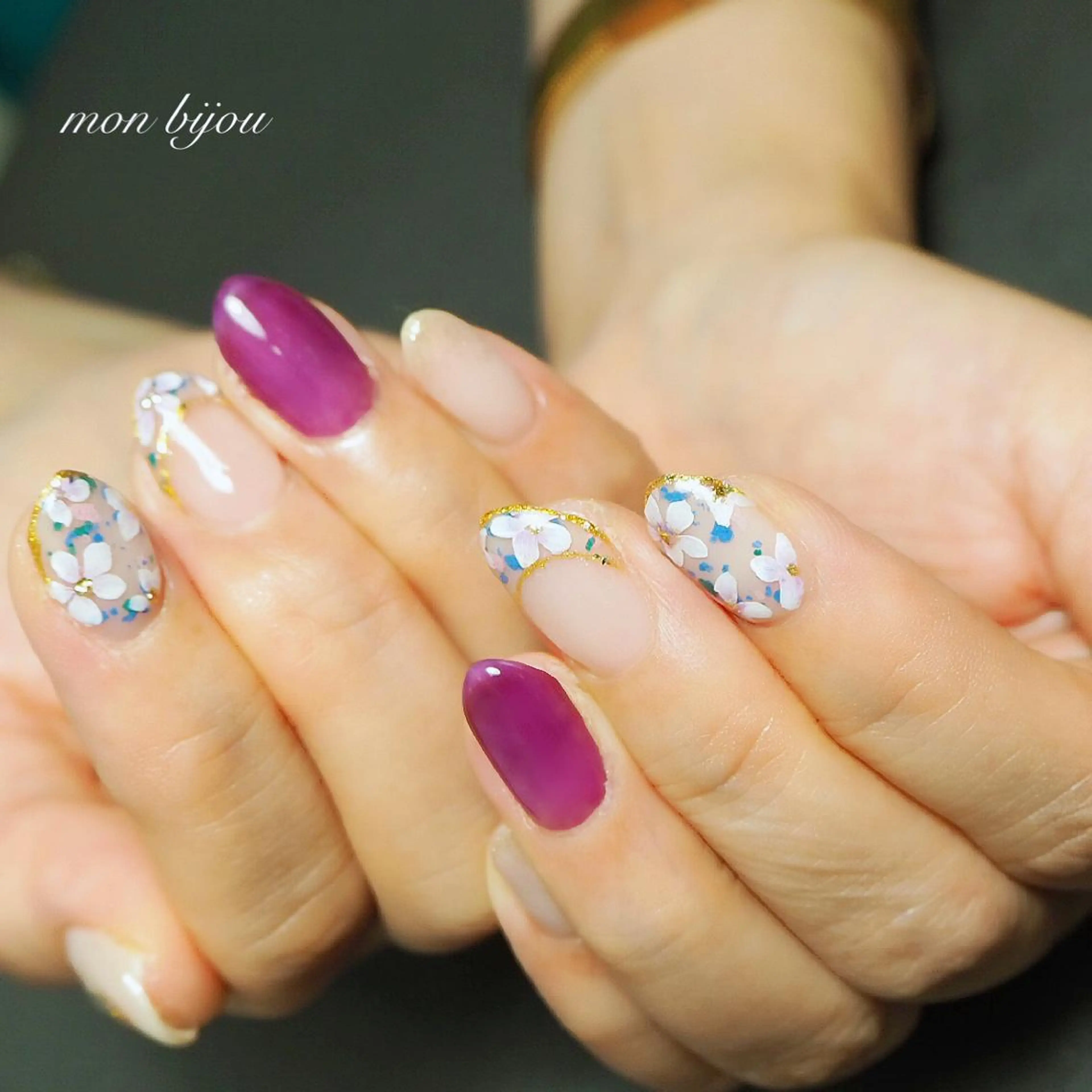 ネイル ハンドネイル ハンドケア mon bijou 坪井のネイルデザイン