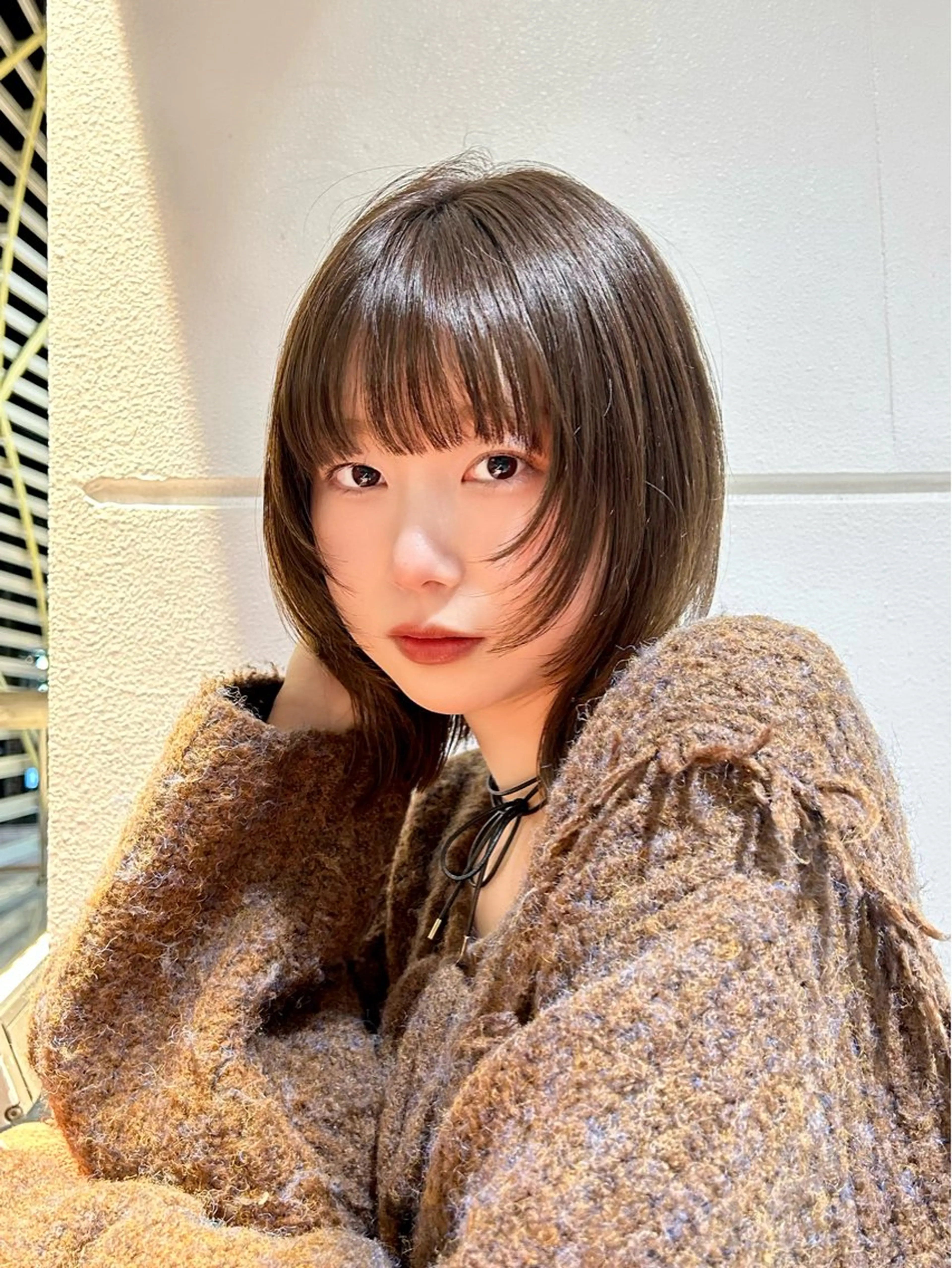 ミディアム くびれヘア レイヤーカット 小顔カット ボブ/ミディアム/表 参道/美容師♡ゆいかのヘアスタイル