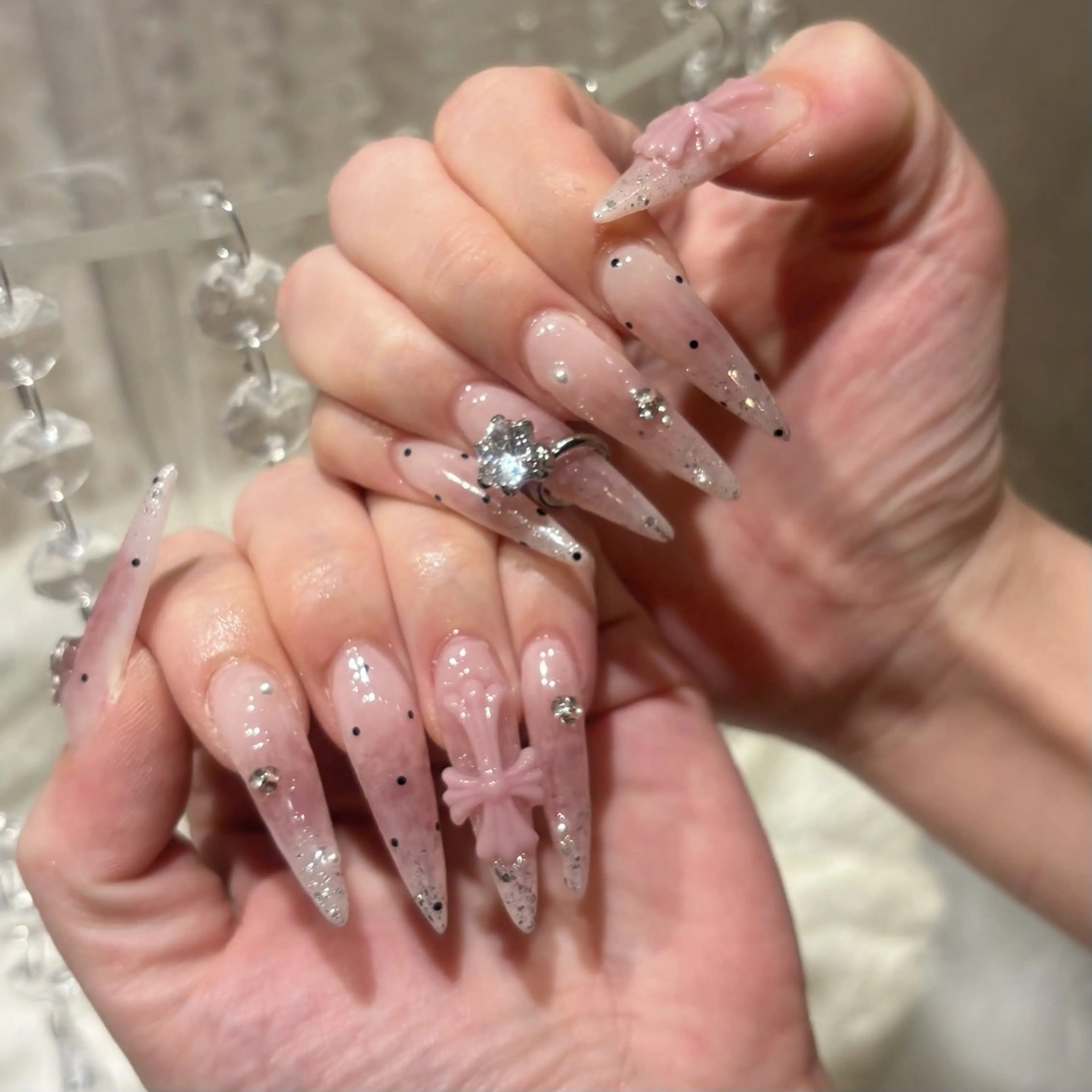 ネイル チークネイル 春ネイル ayumi‪‪❤︎‬ Betty Nailのネイルデザイン