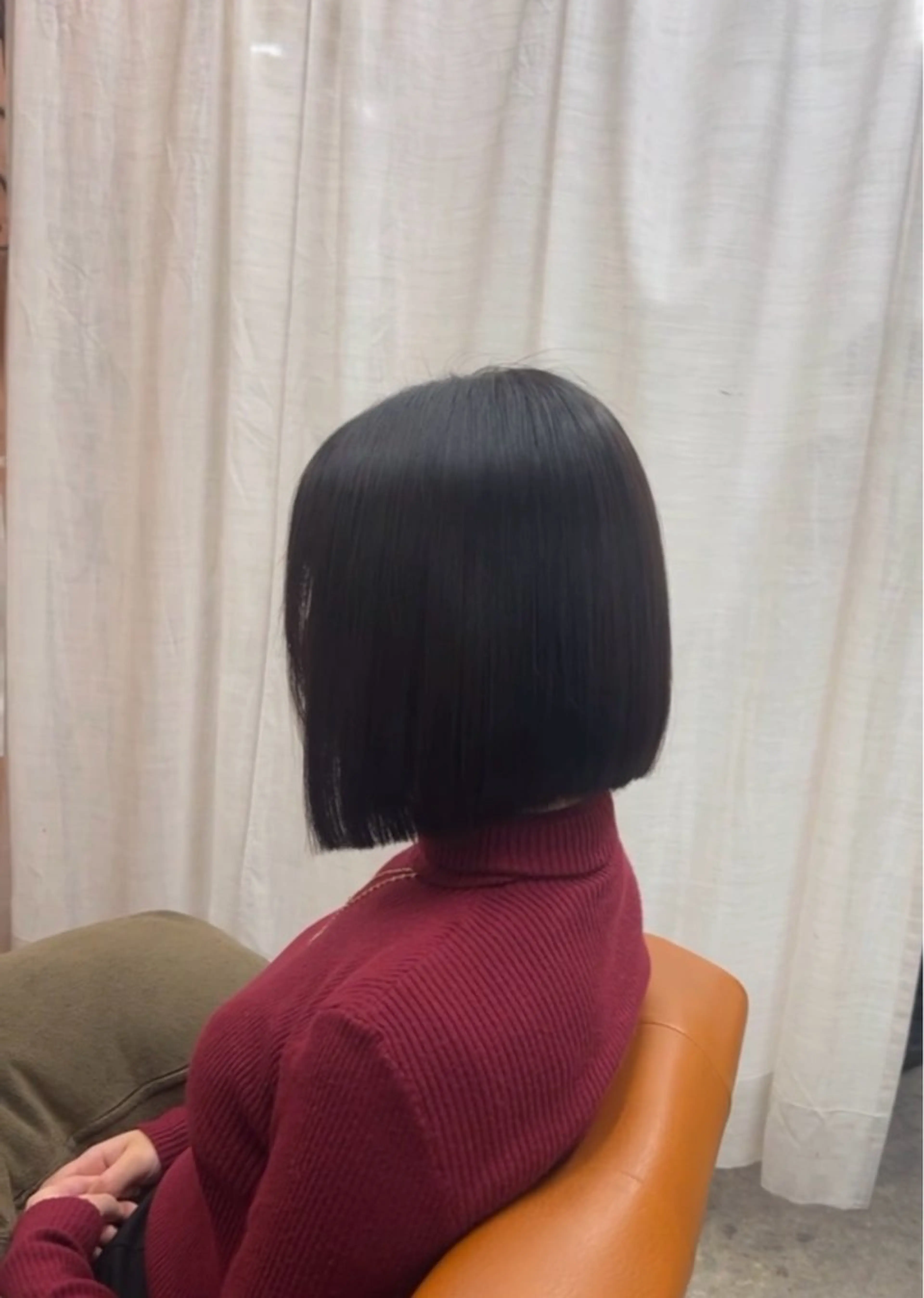 ミディアム 縮毛矯正 ともざねゆか UniQ/岡山駅のヘアスタイル