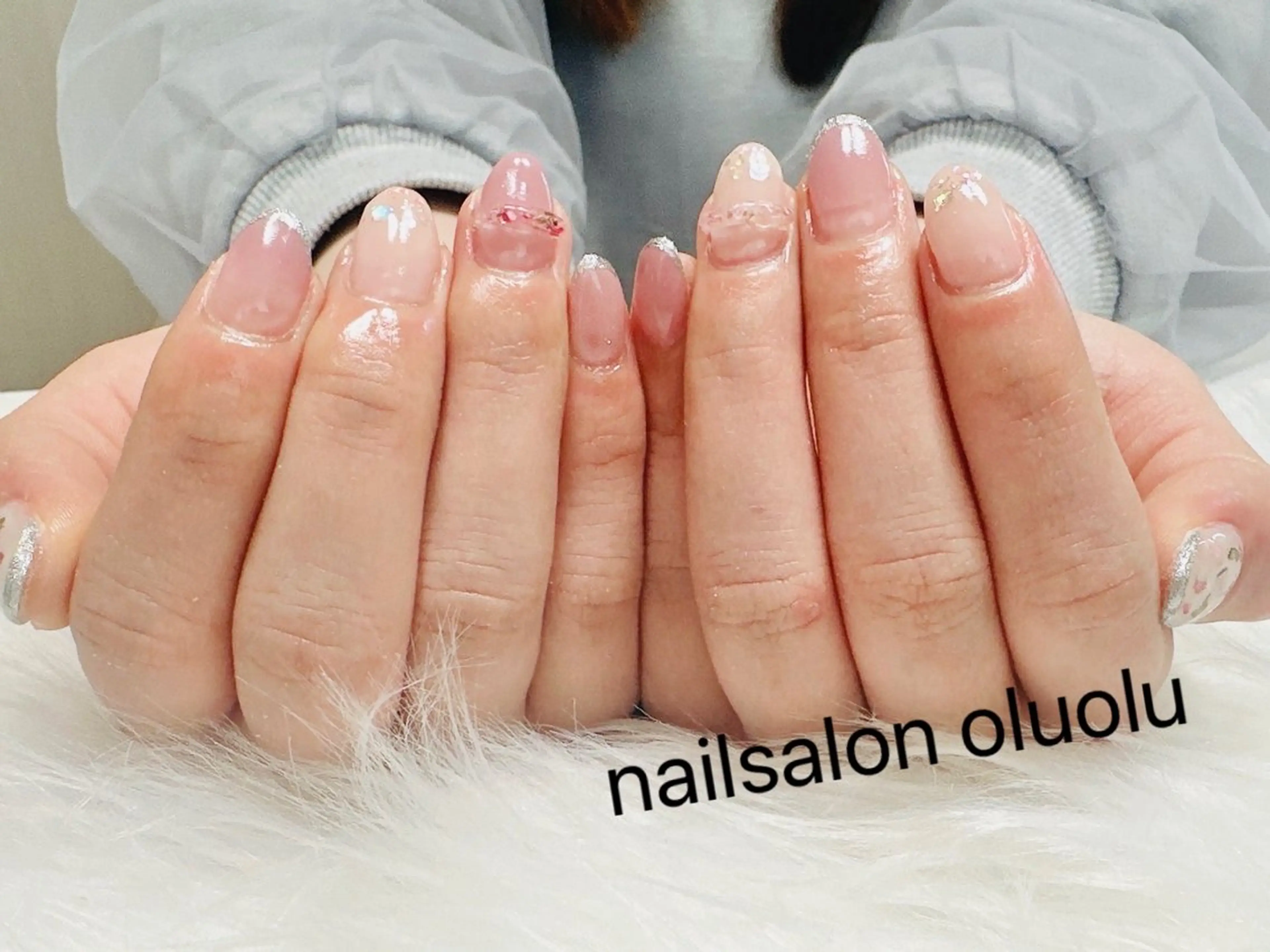 ネイル ピンク ハンドネイル nailsalon oluoluのネイルデザイン