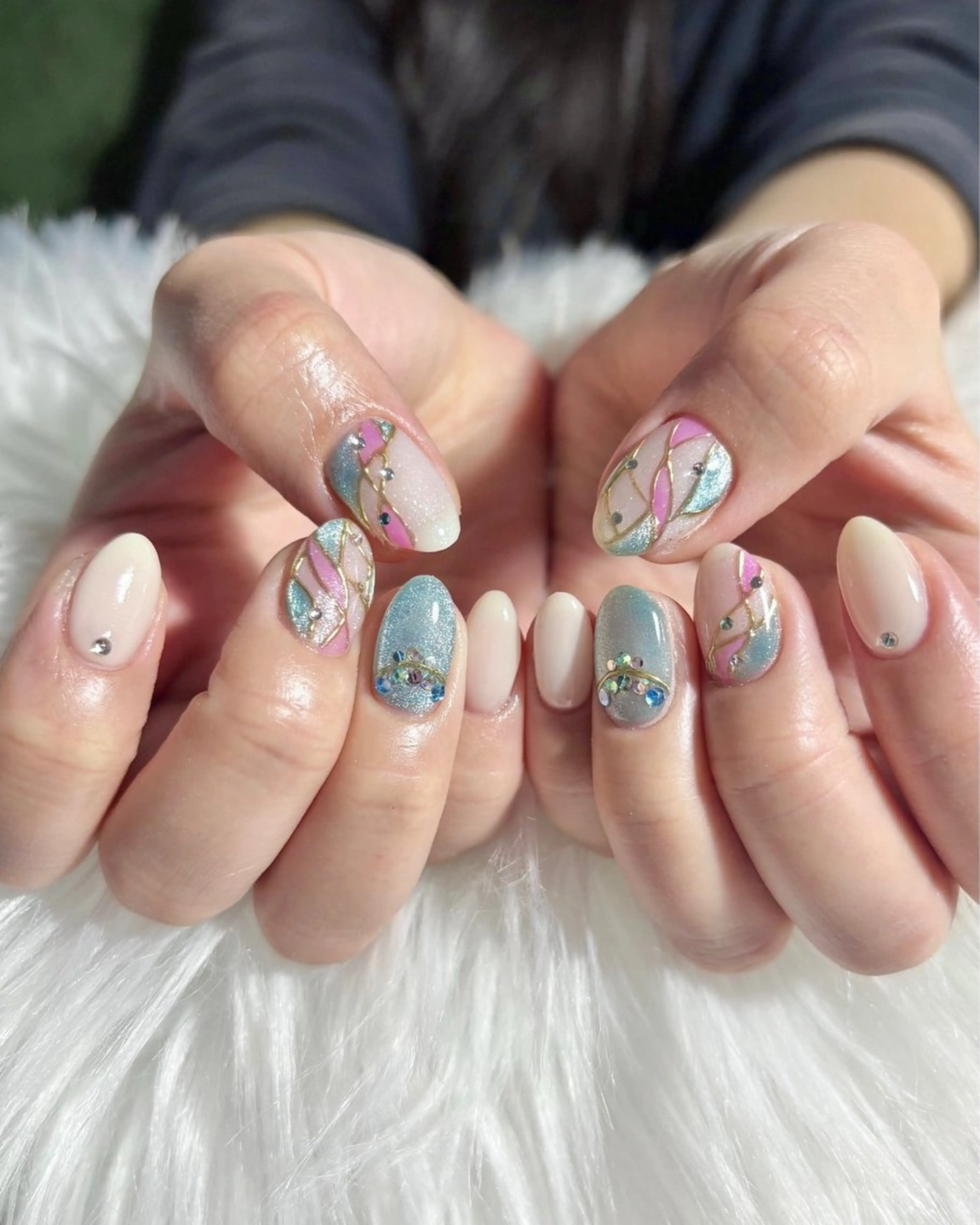 ネイル マグネットネイル ハンドネイル haac nailsのネイルデザイン