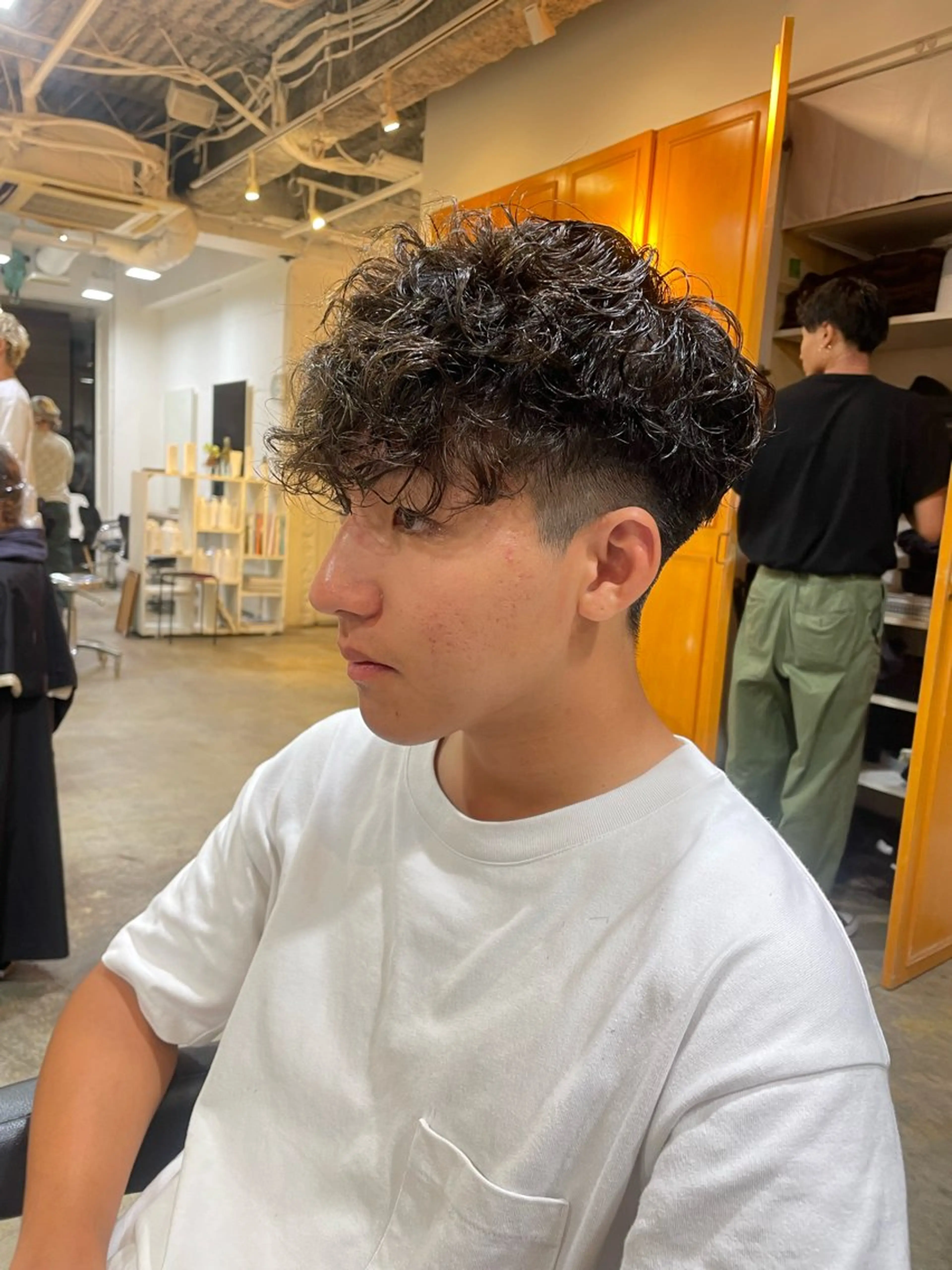 ミディアム パーマ メンズ 韓国ヘア/wカラー レイヤー/RIN🎀のヘアスタイル