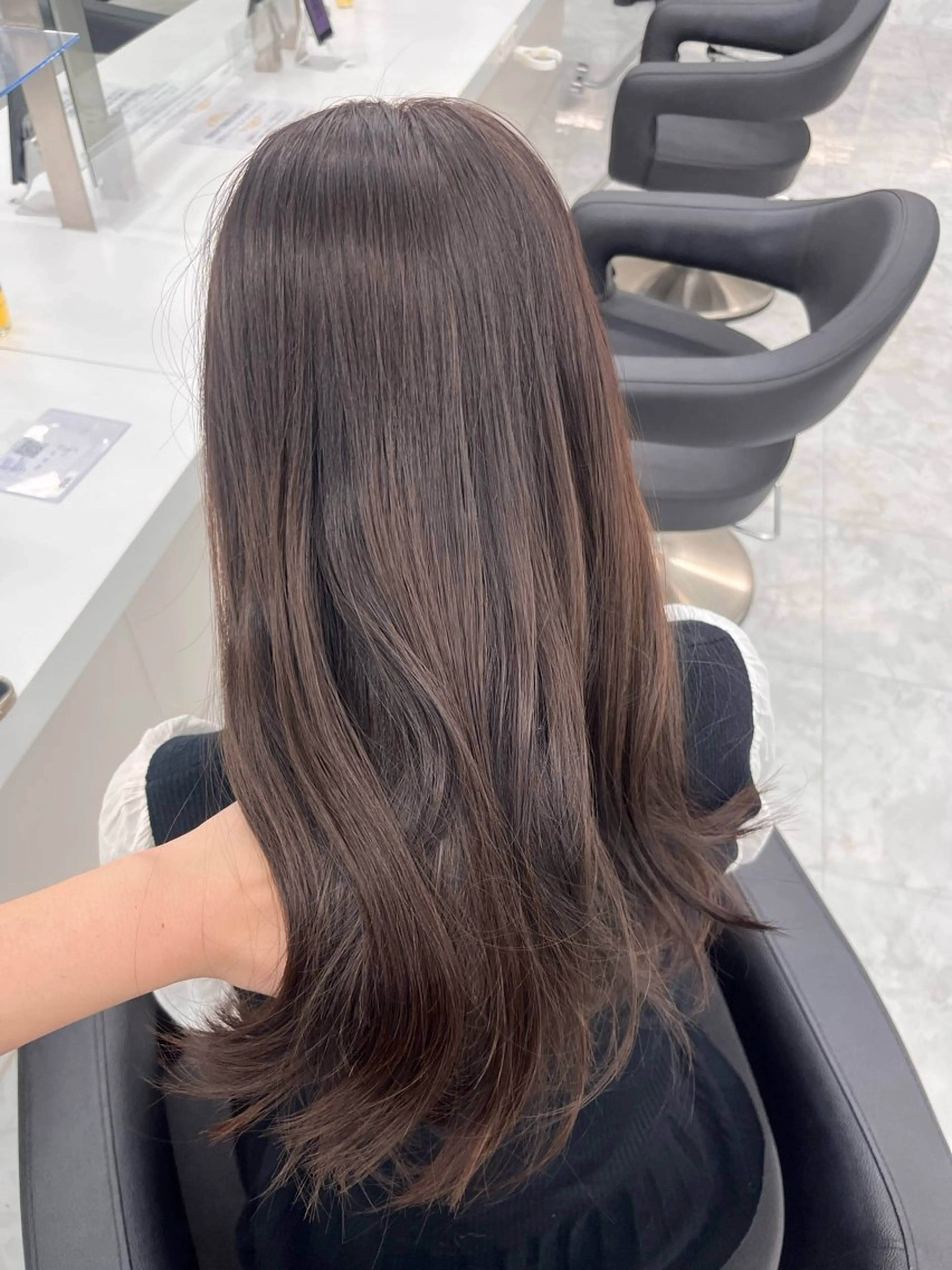 ロング ヘアカラー トリートメント ヘッドスパ ヘアセット ♡ナチュラルガーリー ♡ベージュ♡RINAのヘアスタイル