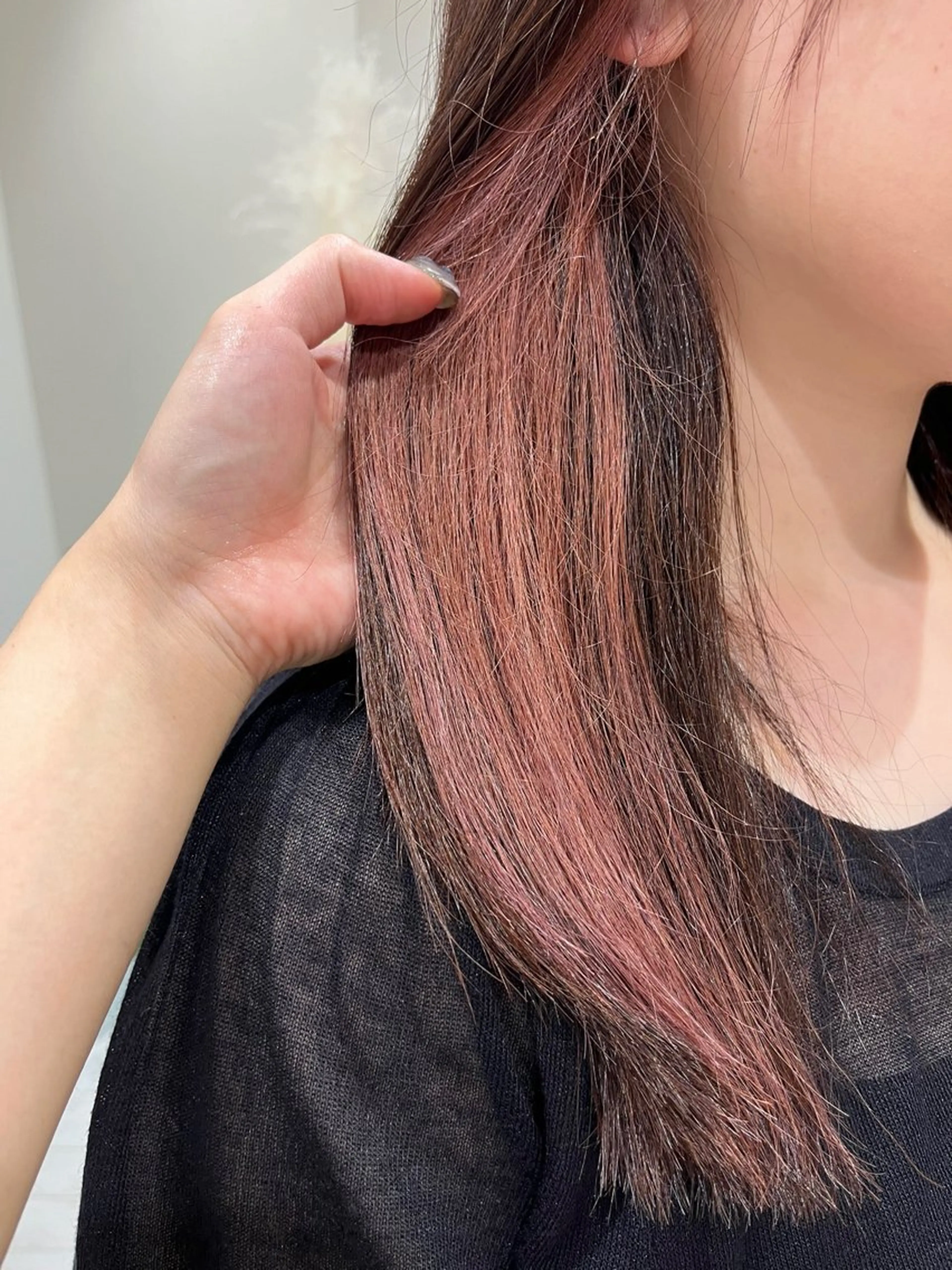 ミディアム カット ヘアカラー ボブ/レイヤー/ 茉莉花のヘアスタイル