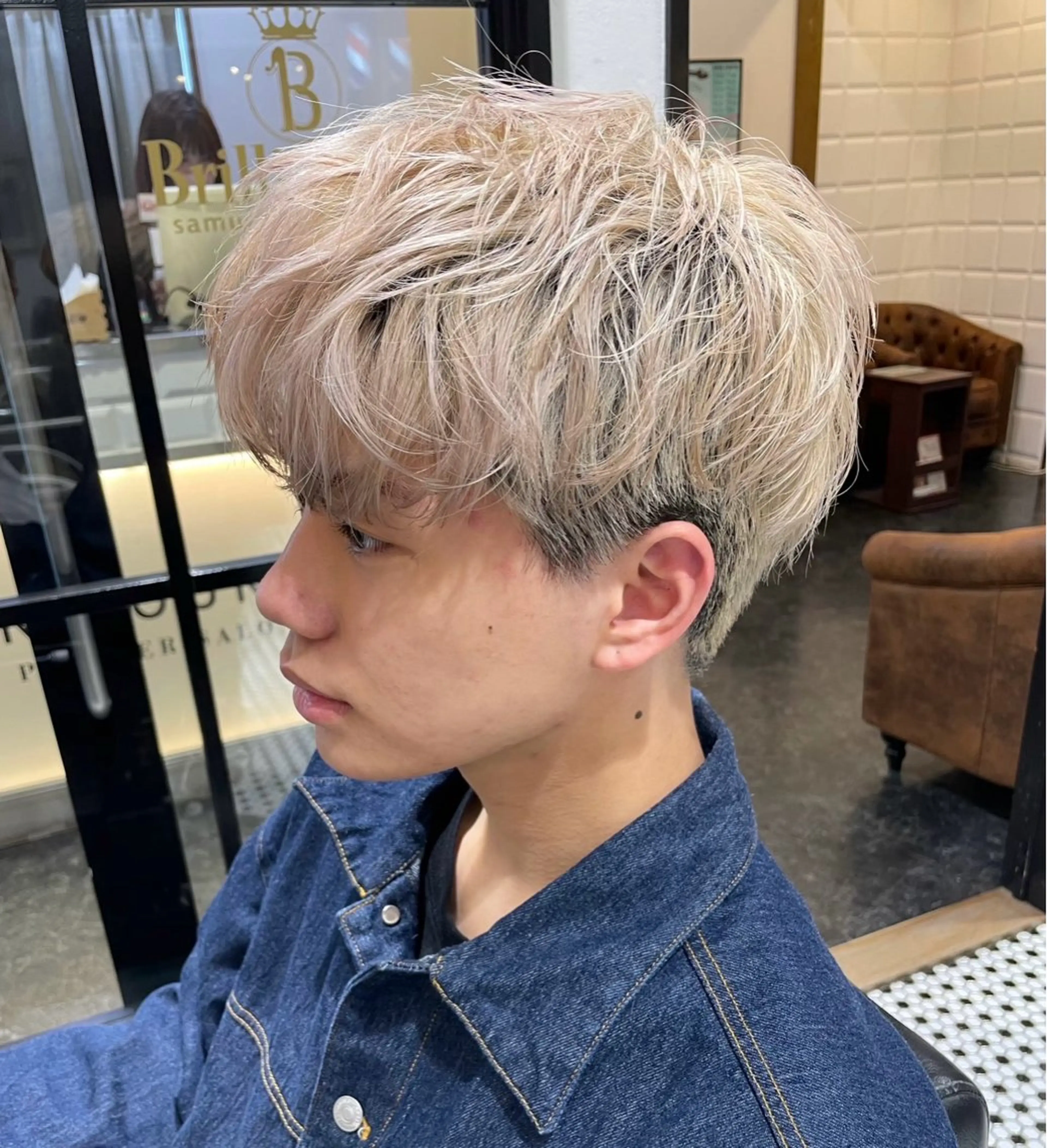 ミディアム カラー メンズ 榊原 貫太のヘアスタイル