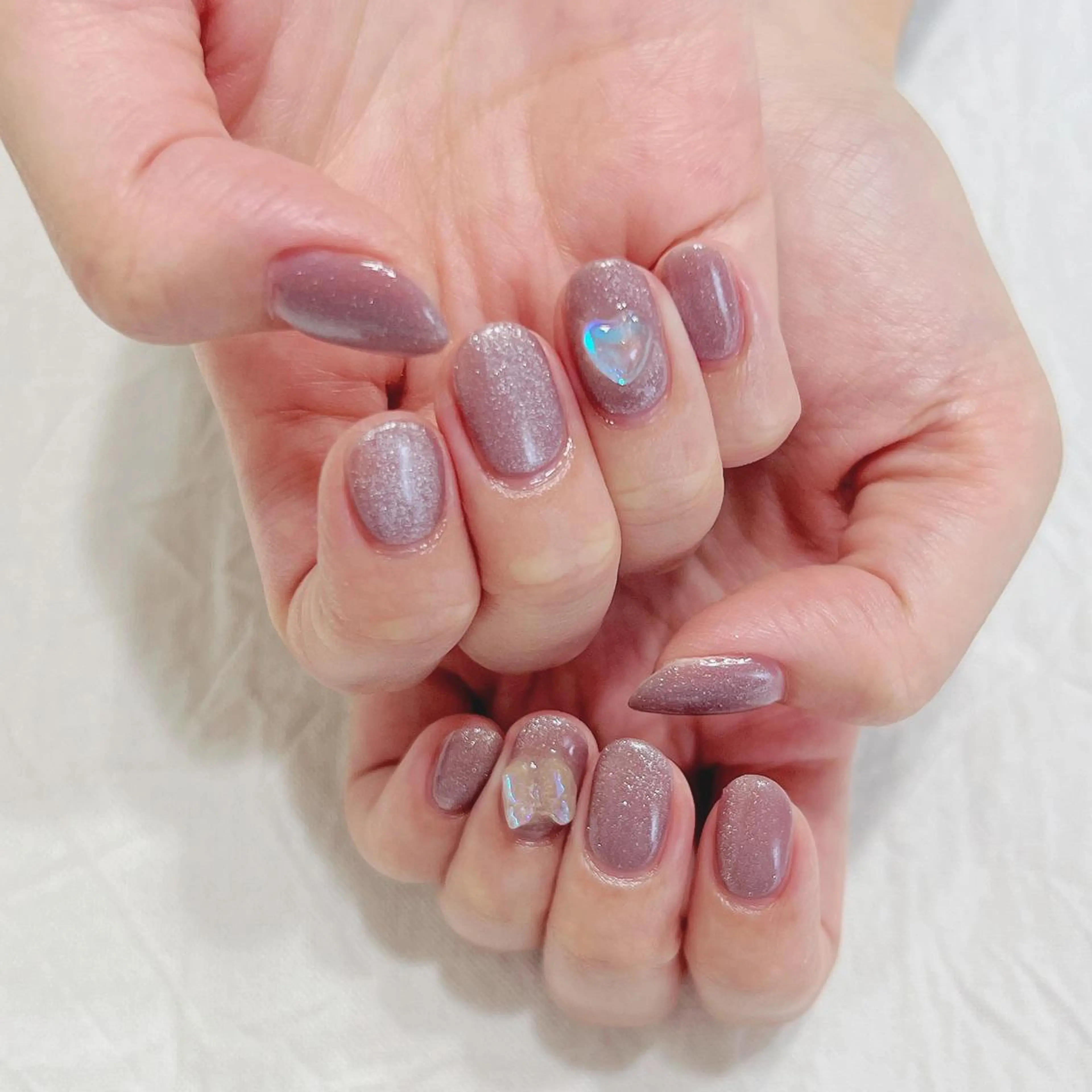 ネイル マグネットネイル ワンカラーネイル ハンドネイル peaberry nailのネイルデザイン