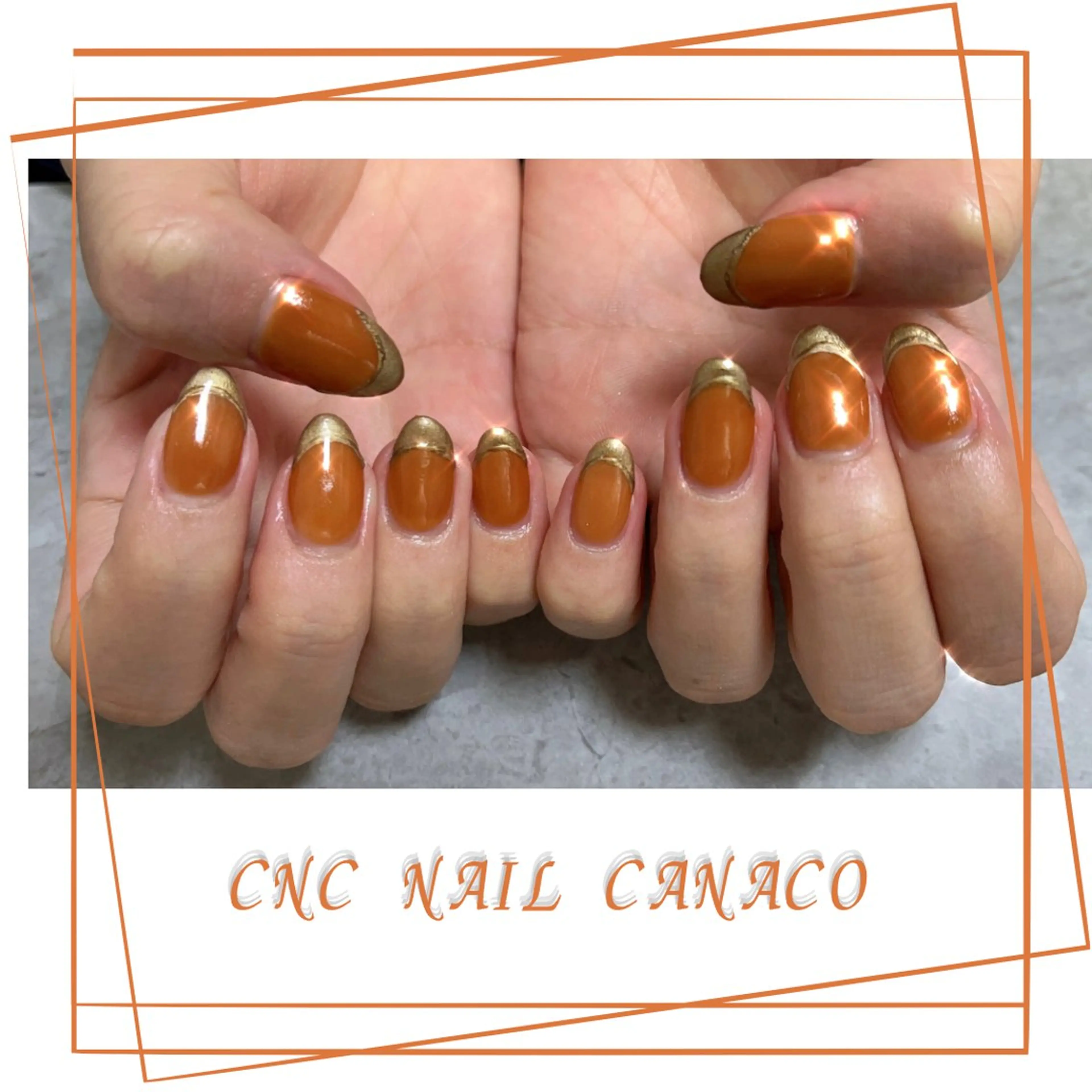 ネイル アートネイル ブラウン フレンチネイル メンズネイル 持ち込み ハンドネイル ハンドケア ベテランネイル cnc  nailのネイルデザイン