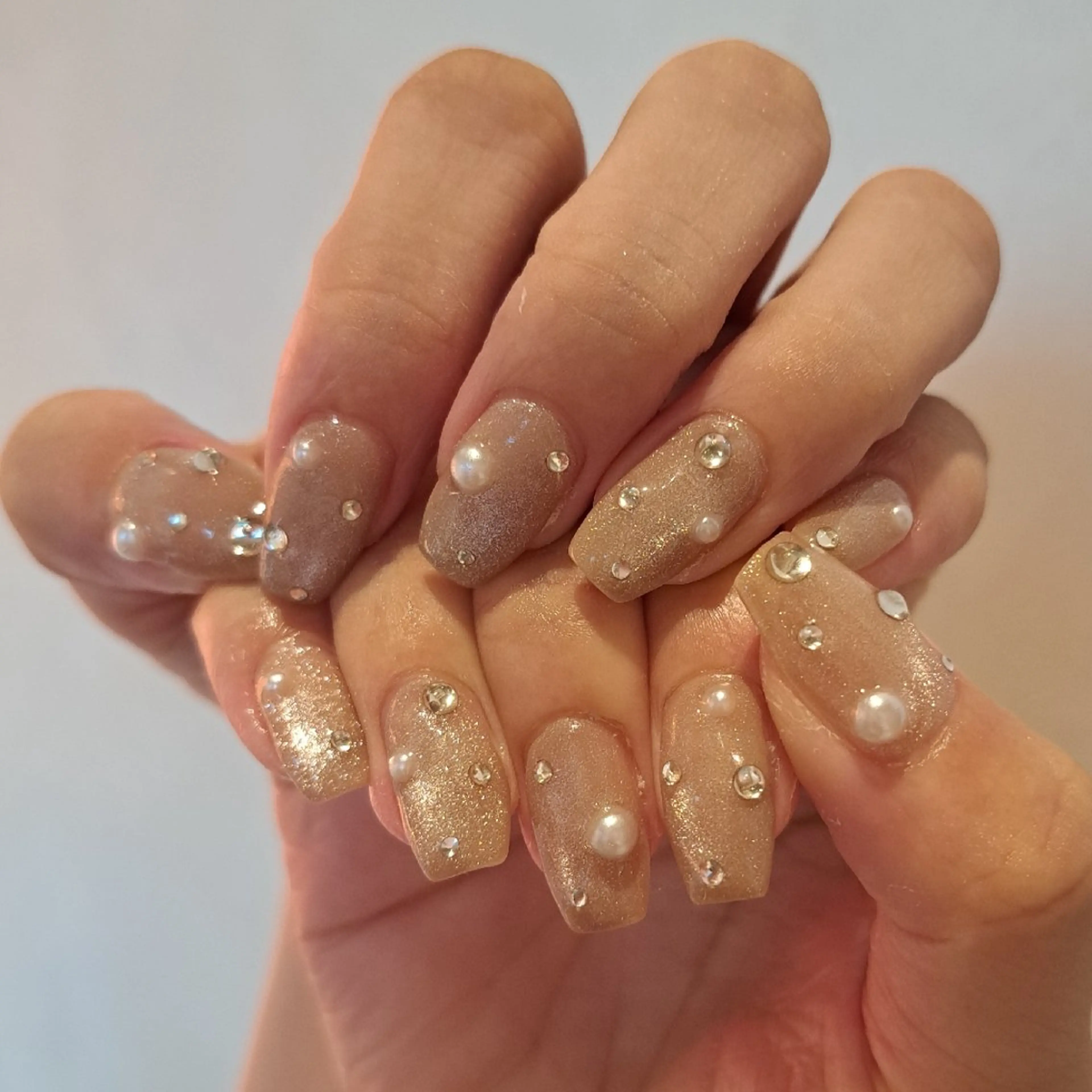 ネイル アートネイル ジェルネイル キラキラネイル マグネットネイル 持ち込み ハンドネイル Nail mood デザイン持ち込みokのネイルデザイン