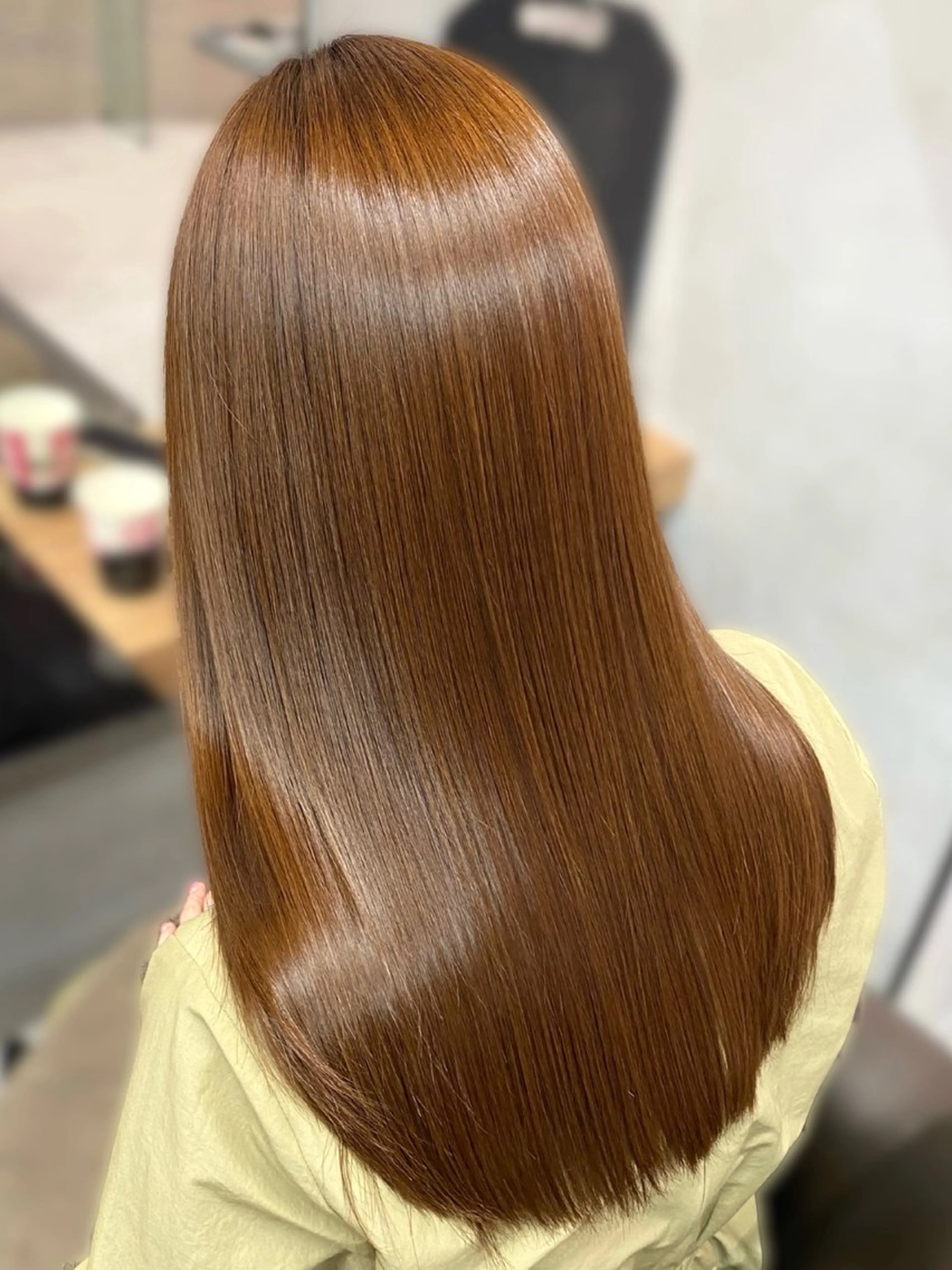 ロング 縮毛矯正 艶カラー✨️縮毛矯正 ×耳ツボ💠mamiのヘアスタイル