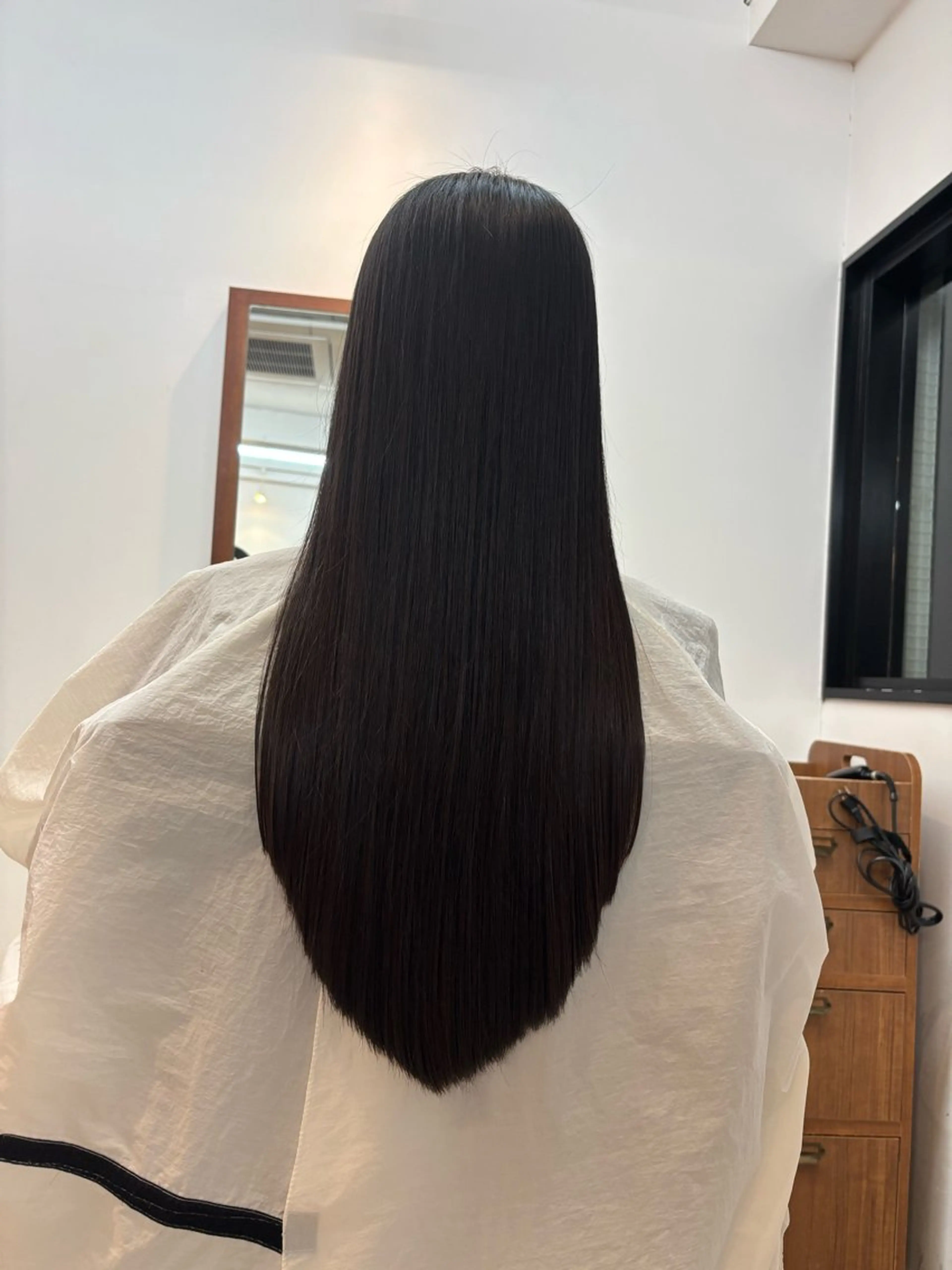 ロング カット 縮毛矯正 みぞぐち じゅりのヘアスタイル