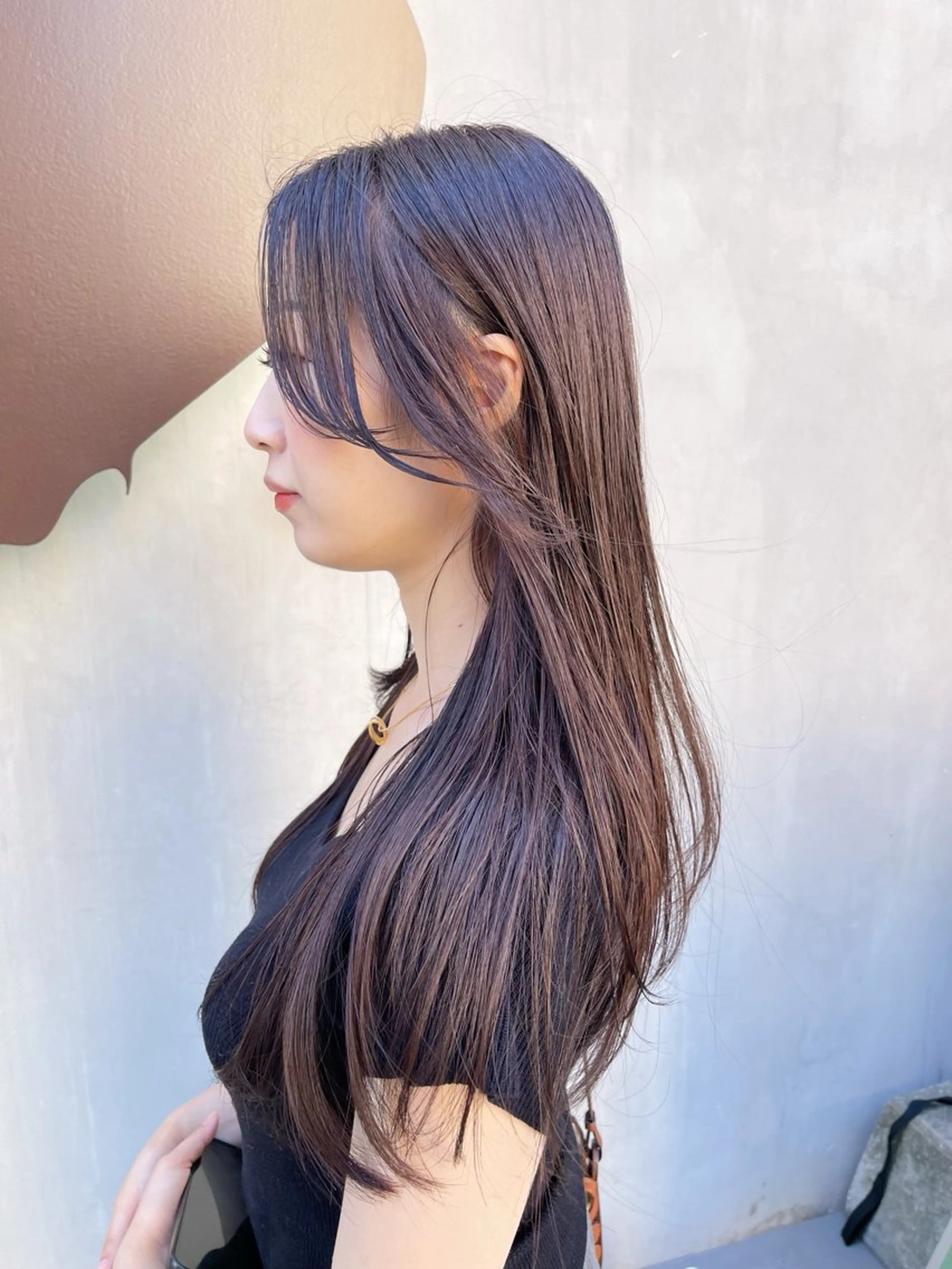 セミロング カラー レイヤーカット カット ヘアカラー トリートメント AiM 大名　似合わせカットのヘアスタイル