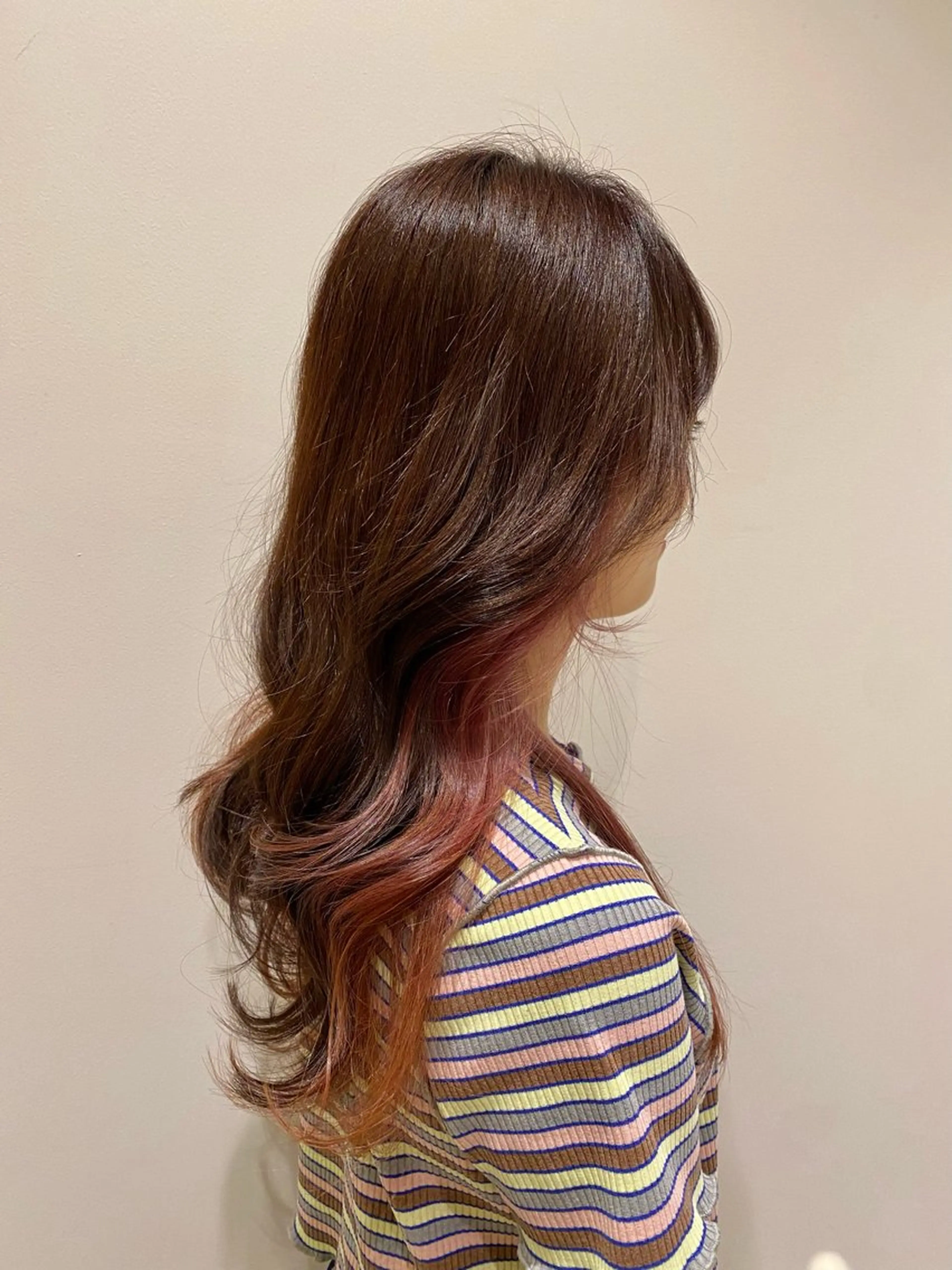 ロング カラー インナーカラー ピンクカラー カット ヘアカラー トリートメント 艶髪🌿美髪 大塚礼乃【西荻窪】のヘアスタイル