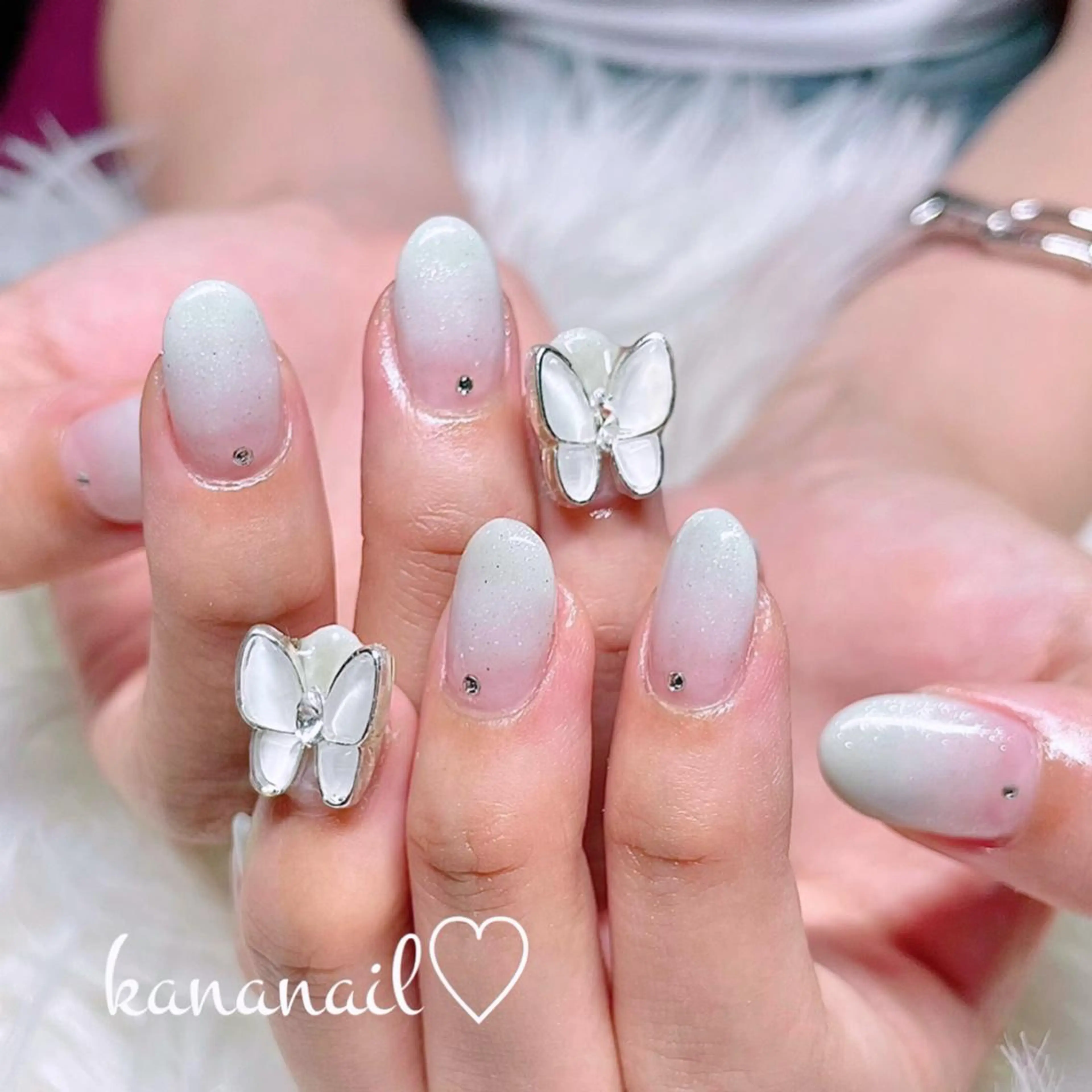 ネイル アートネイル グラデーション ラメ(グリッター) ラメグラデーション kananail ♡のネイルデザイン