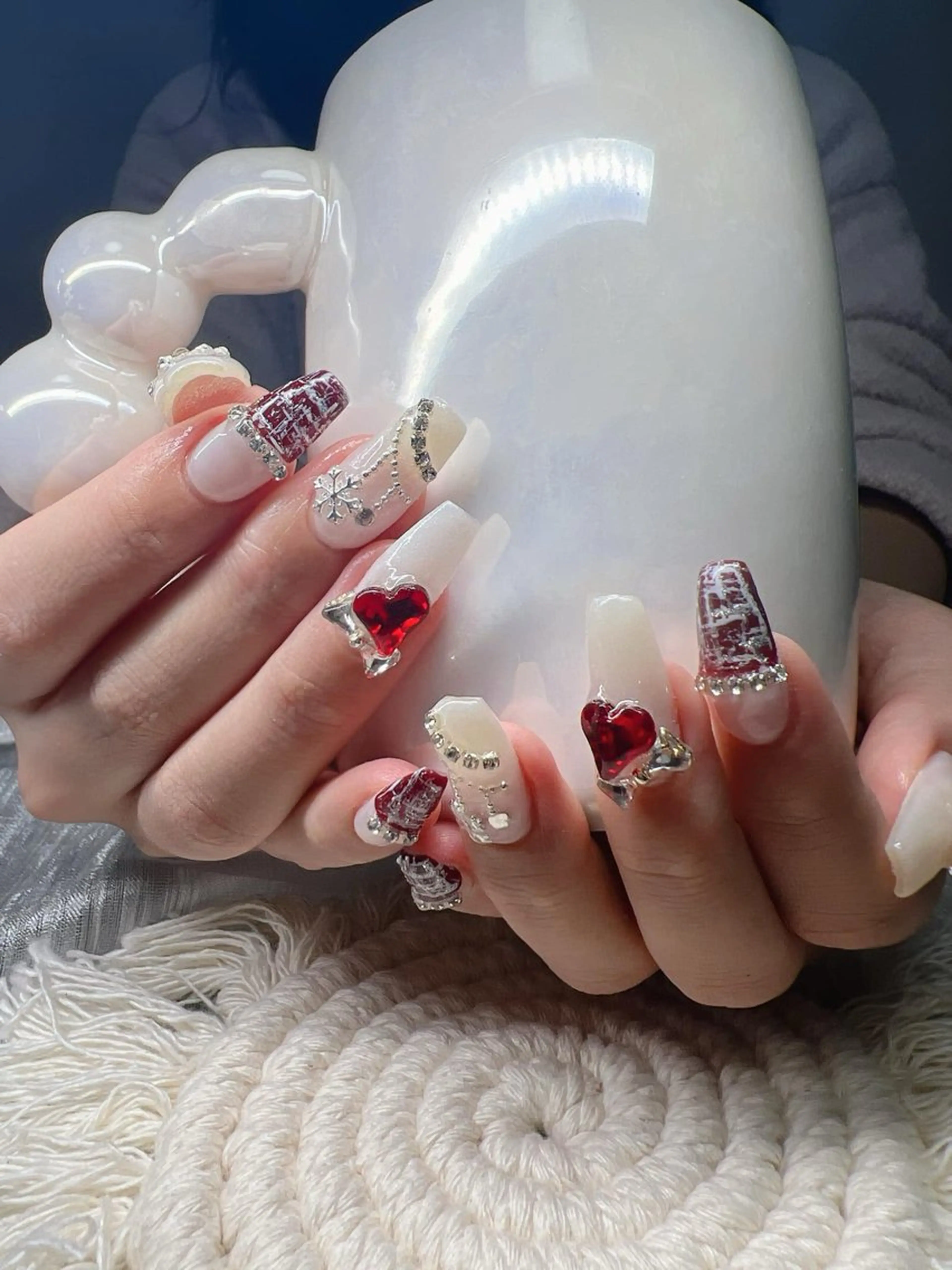 ネイル オーロラネイル チークネイル 長さ出し フットネイル フレンチネイル Lee Nails チップ長さだし専門店のネイルデザイン