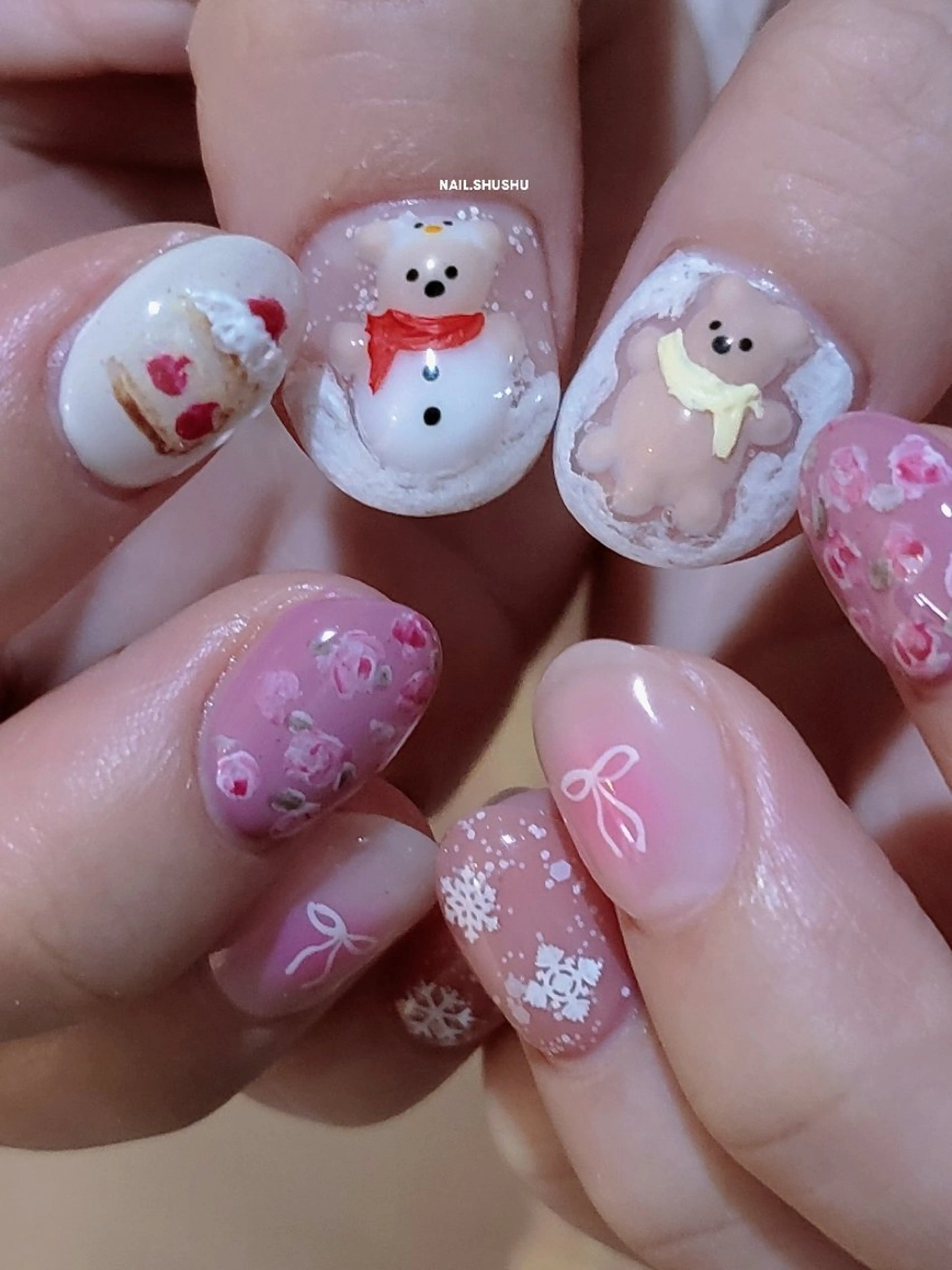 ネイル 3dパーツ/流行り 👧shushu❤️のネイルデザイン